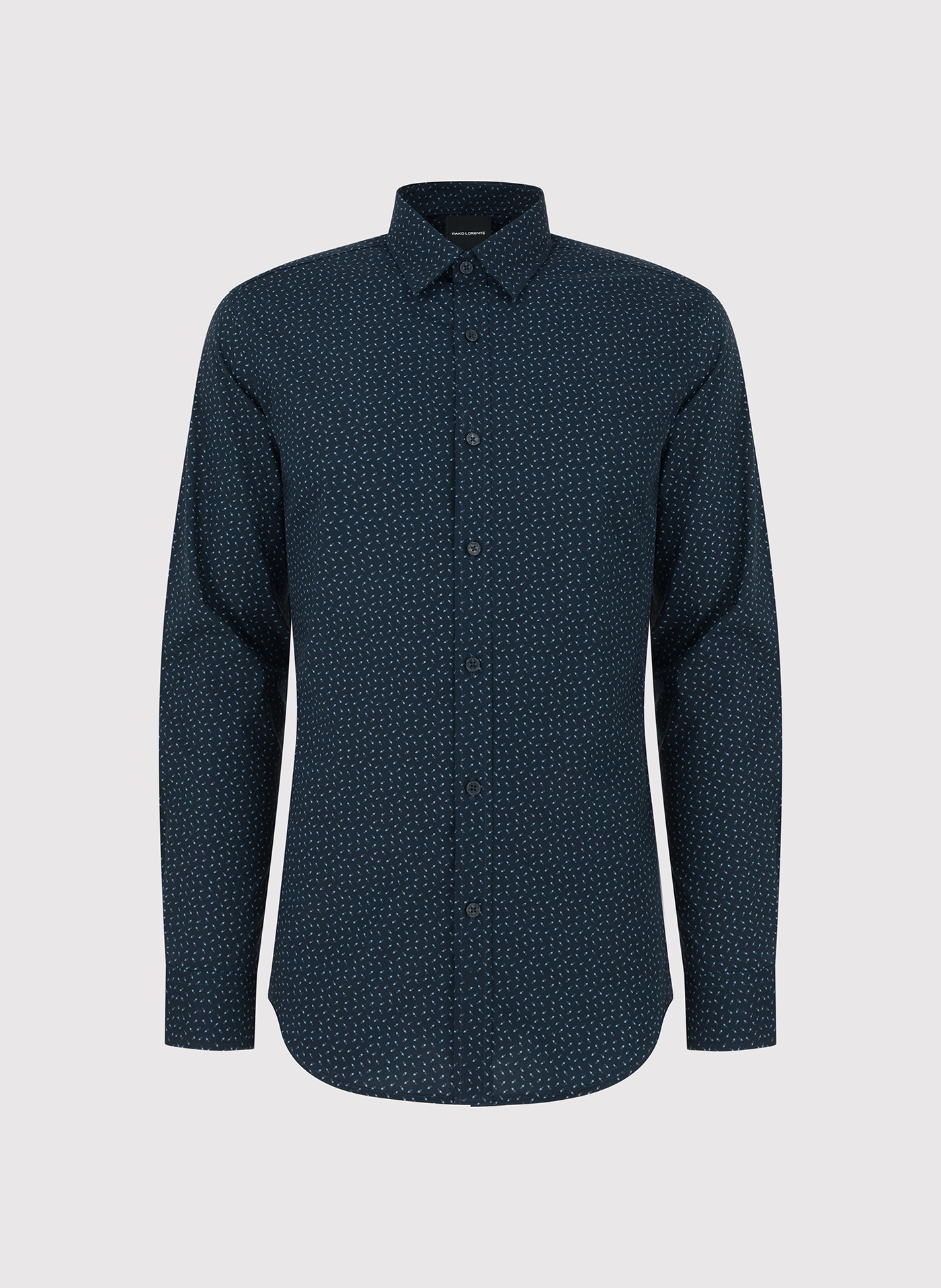 Granatowa koszula we wzór geometryczny - Pako Lorente