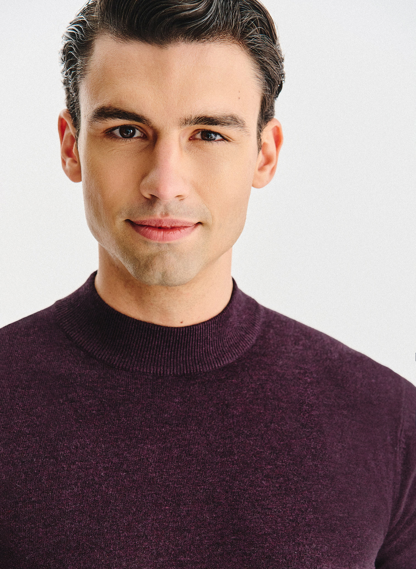 PAKO LORENTE - Półgolf męski w fioletowym kolorze - Pako Lorente