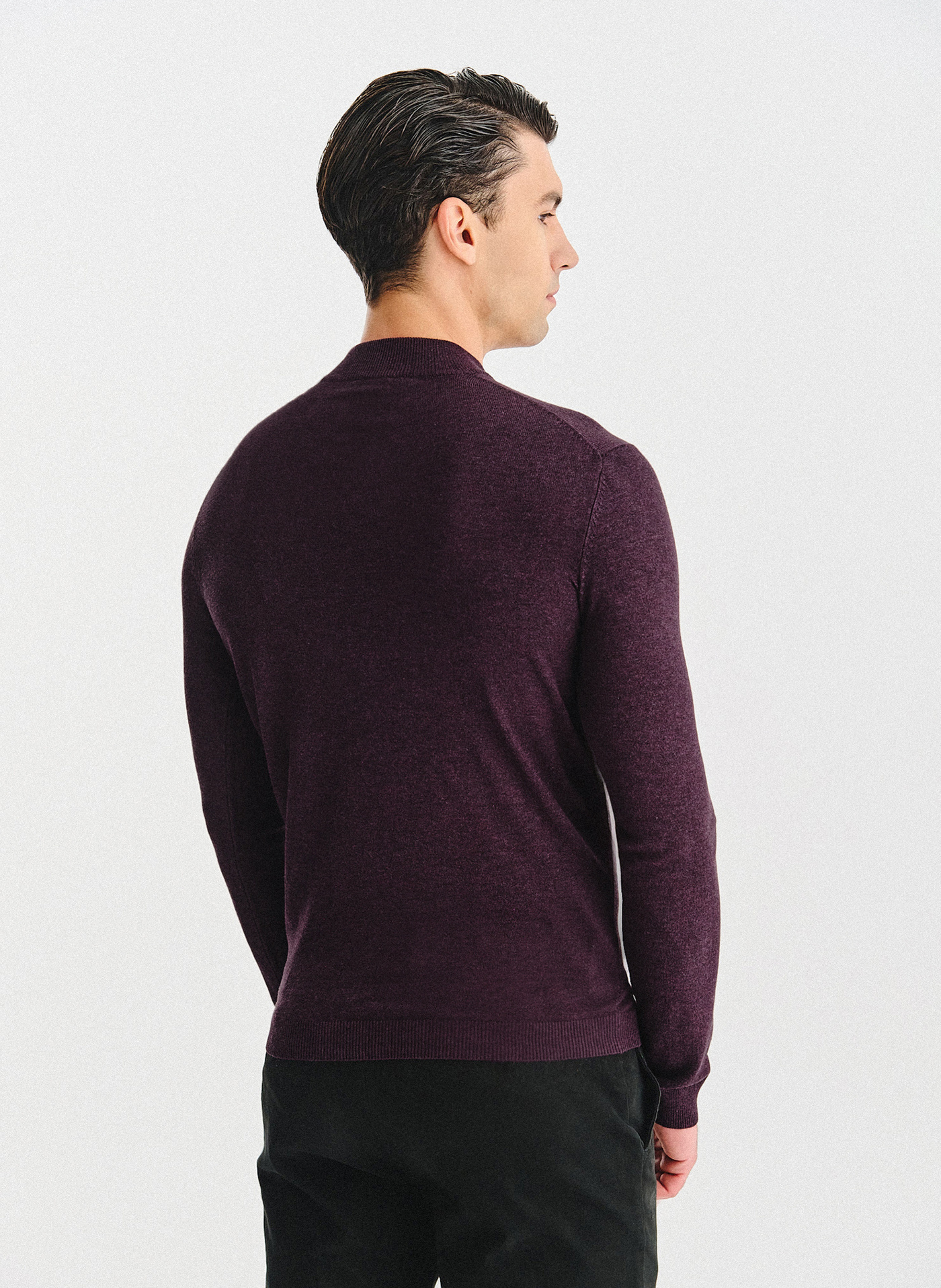 PAKO LORENTE - Półgolf męski w fioletowym kolorze - Pako Lorente