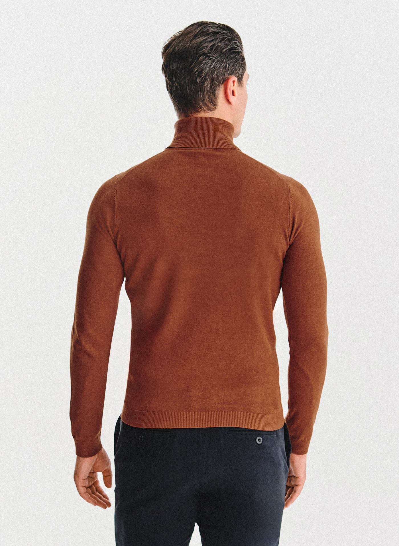 PAKO LORENTE - Golf męski w rudym kolorze - Pako Lorente