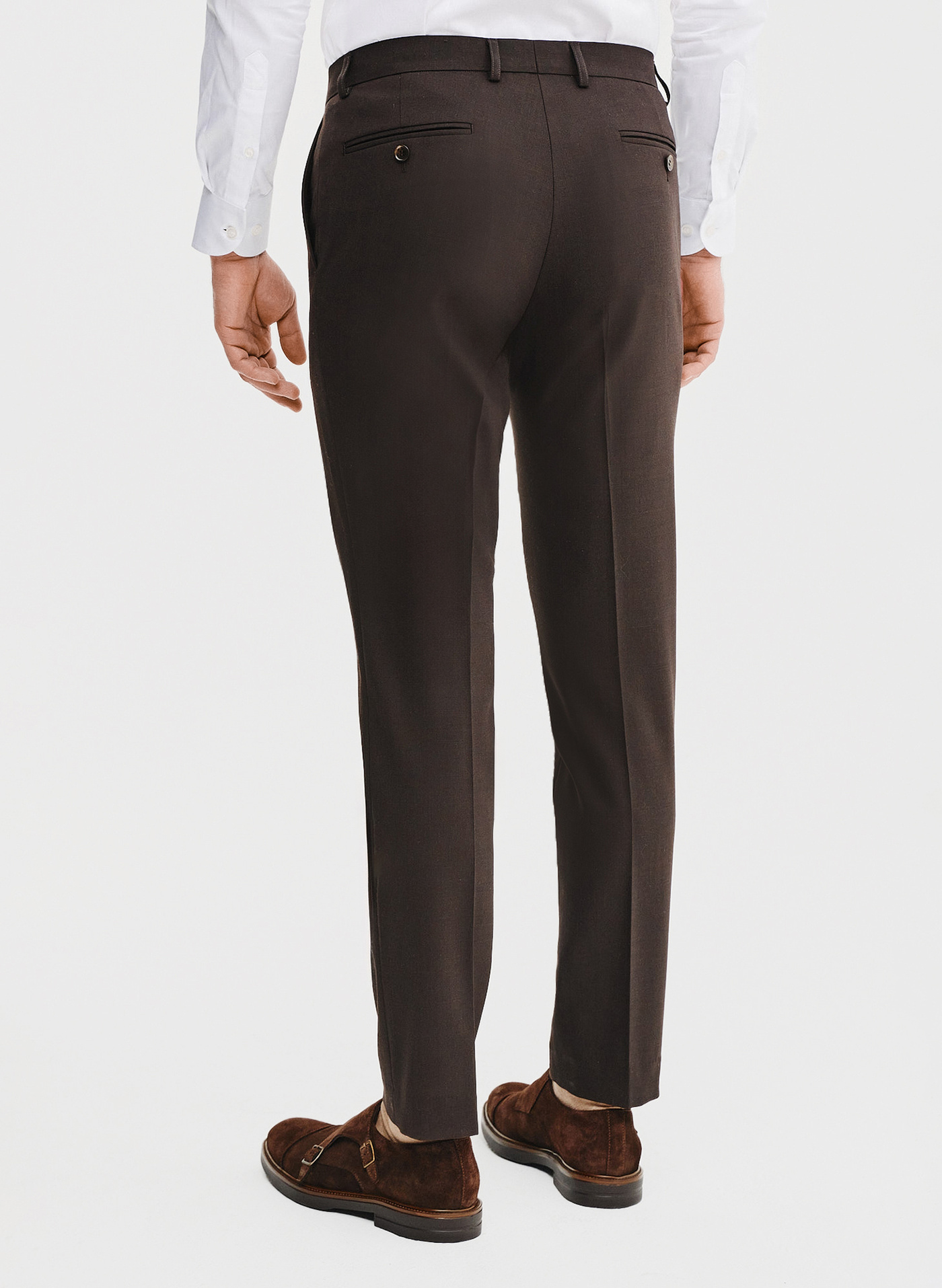 Brązowe spodnie garniturowe - Pako Lorente