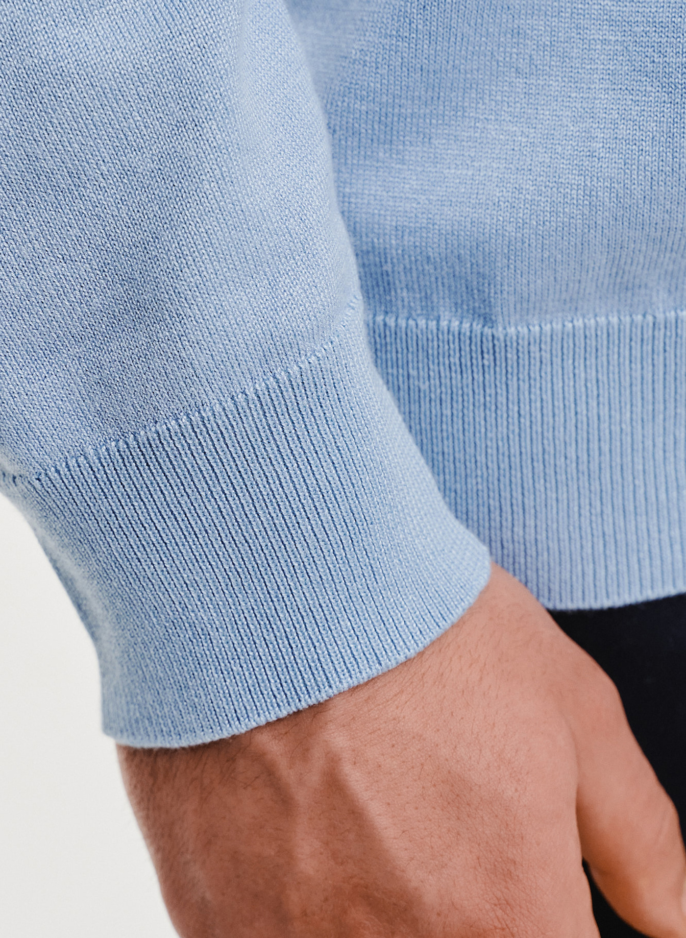 Niebieski sweter męski o-neck - Pako Lorente