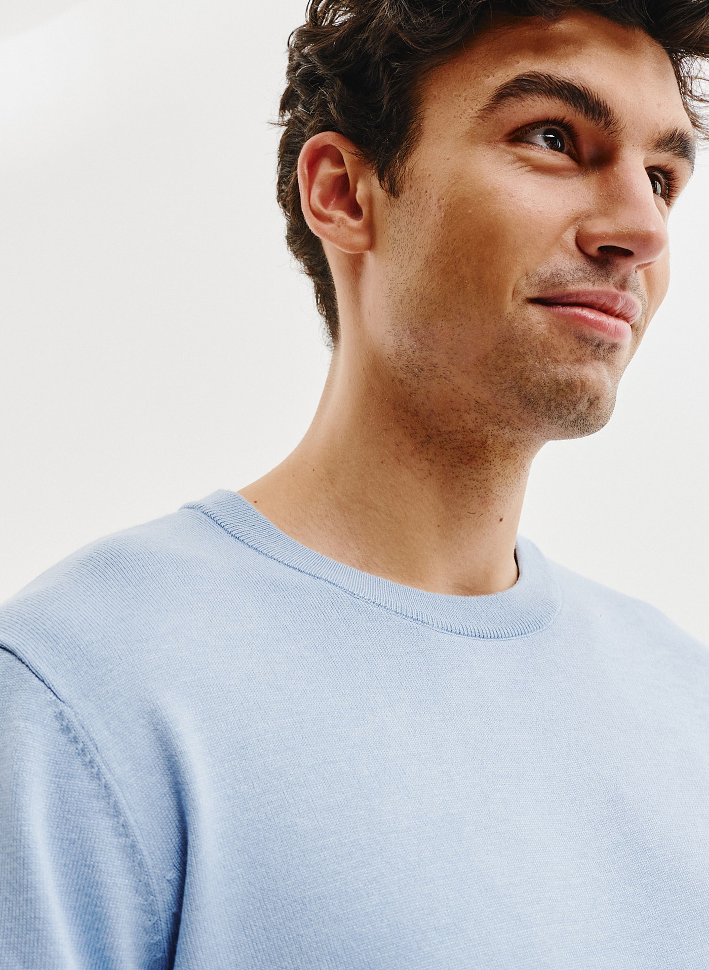 Niebieski sweter męski o-neck - Pako Lorente