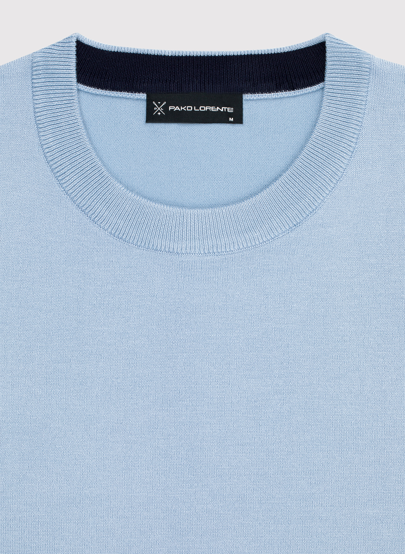 Niebieski sweter męski o-neck - Pako Lorente