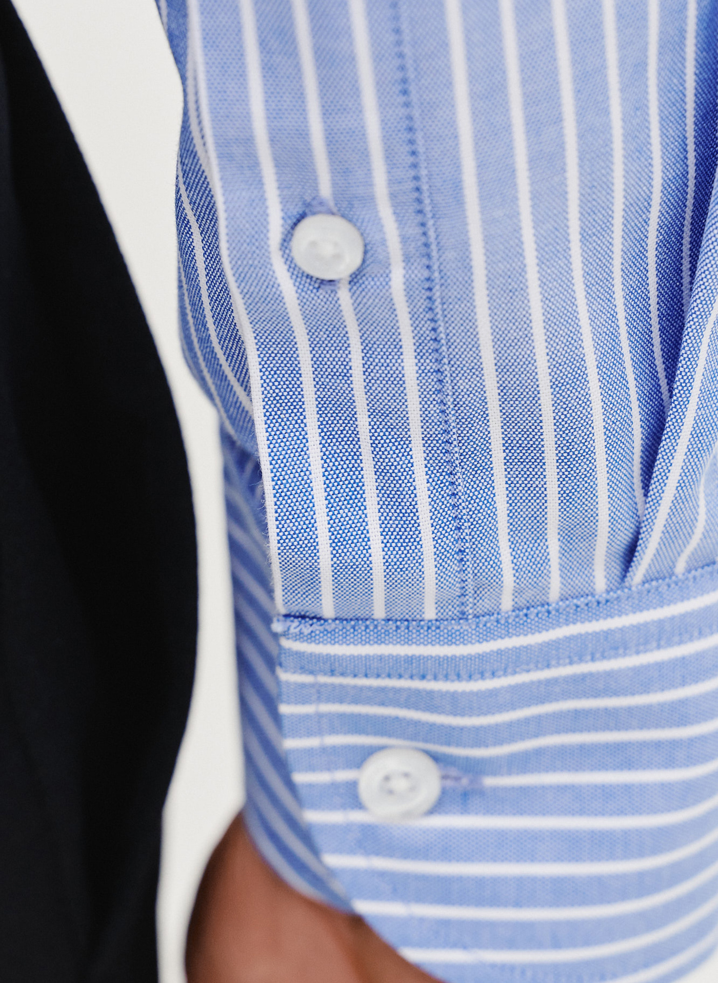 Niebieska koszula męska w paski - Pako Lorente