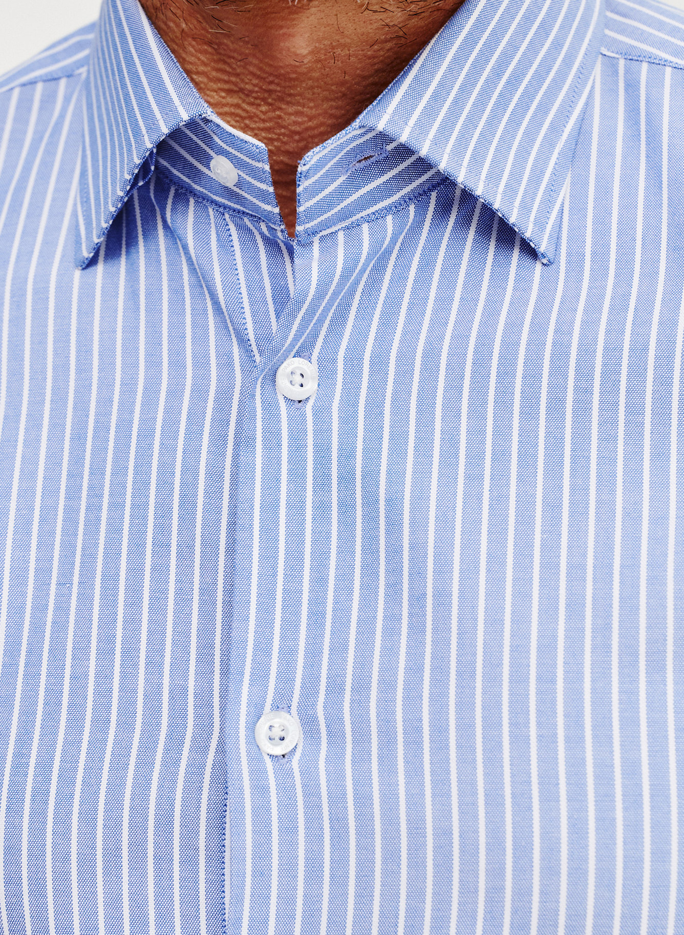Niebieska koszula męska w paski - Pako Lorente