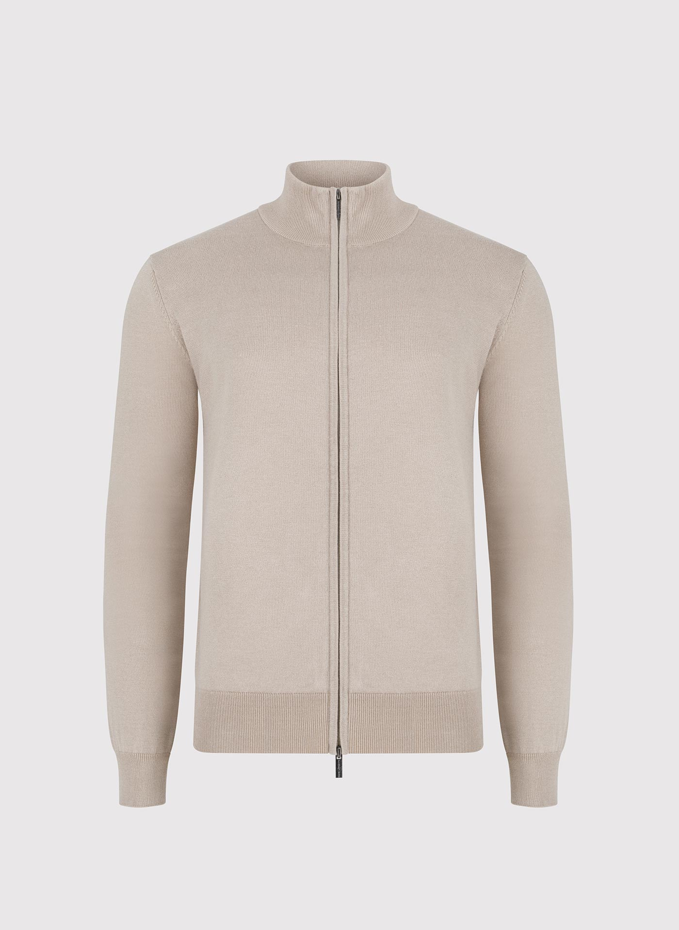 PAKO LORENTE - Beżowy rozpinany sweter męski - Pako Lorente