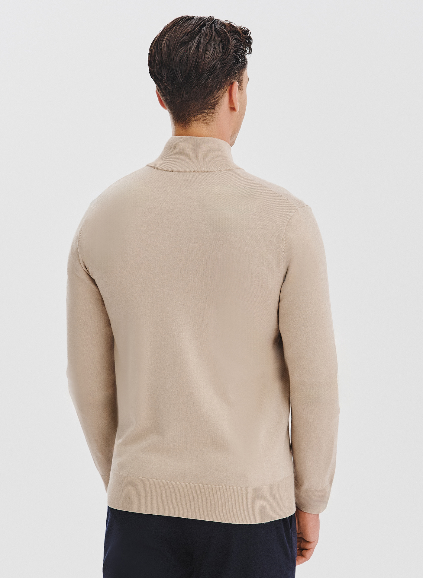 PAKO LORENTE - Beżowy rozpinany sweter męski - Pako Lorente