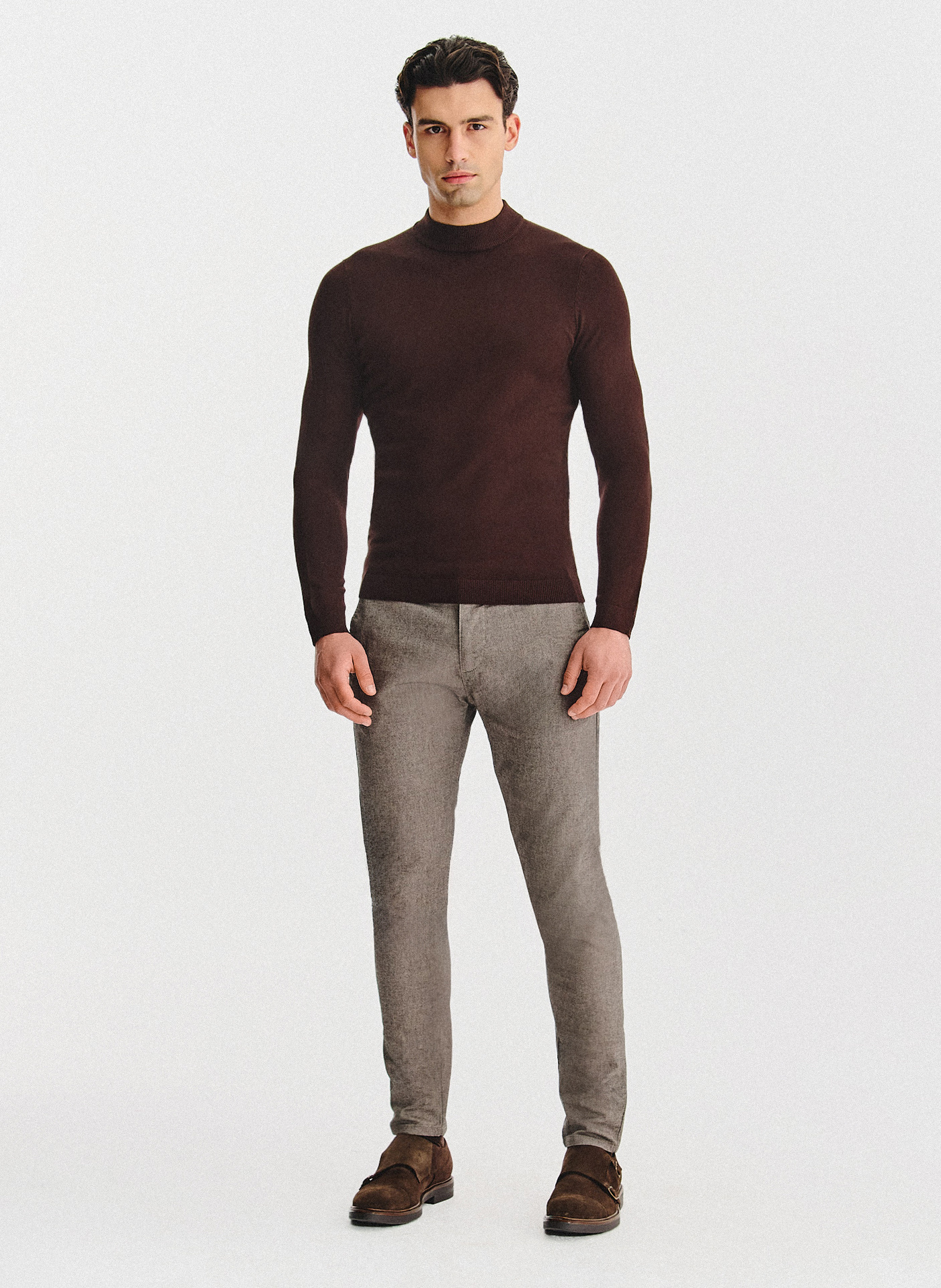 PAKO LORENTE - Brązowe spodnie chino - Pako Lorente