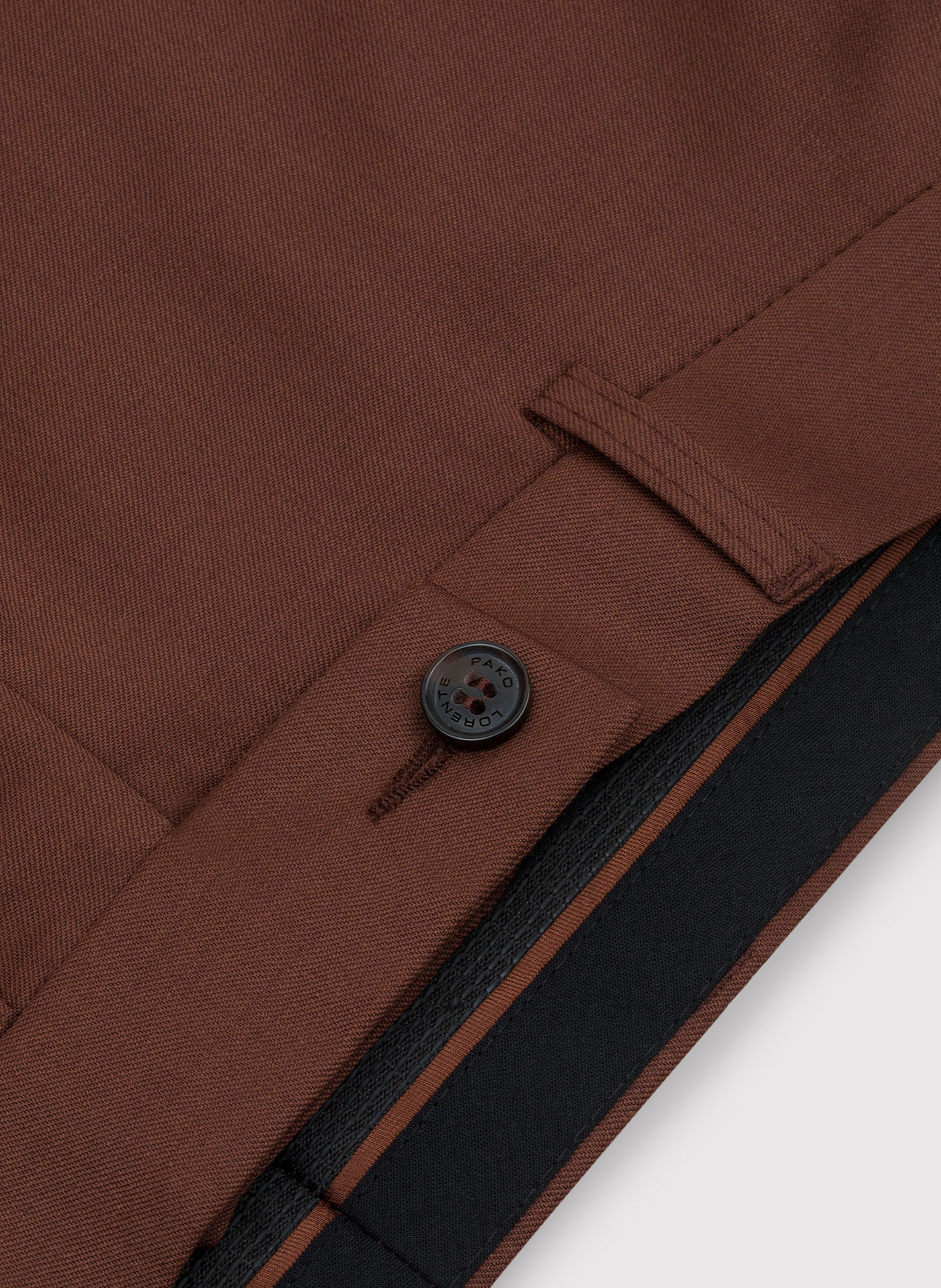 Gładkie spodnie garniturowe w kolorze brązowym - Pako Lorente