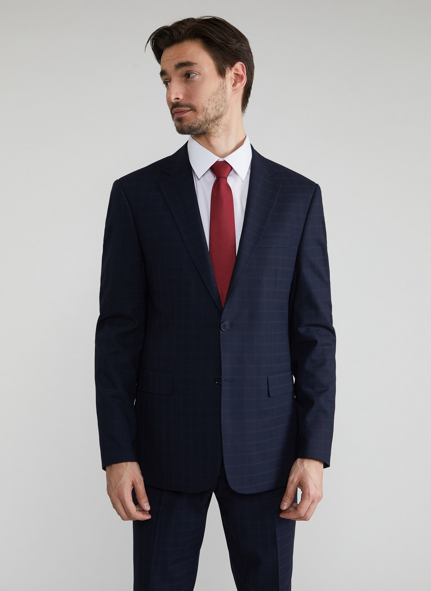 Granatowa marynarka garniturowa P22SF-3G-013-G-S - Pako Lorente