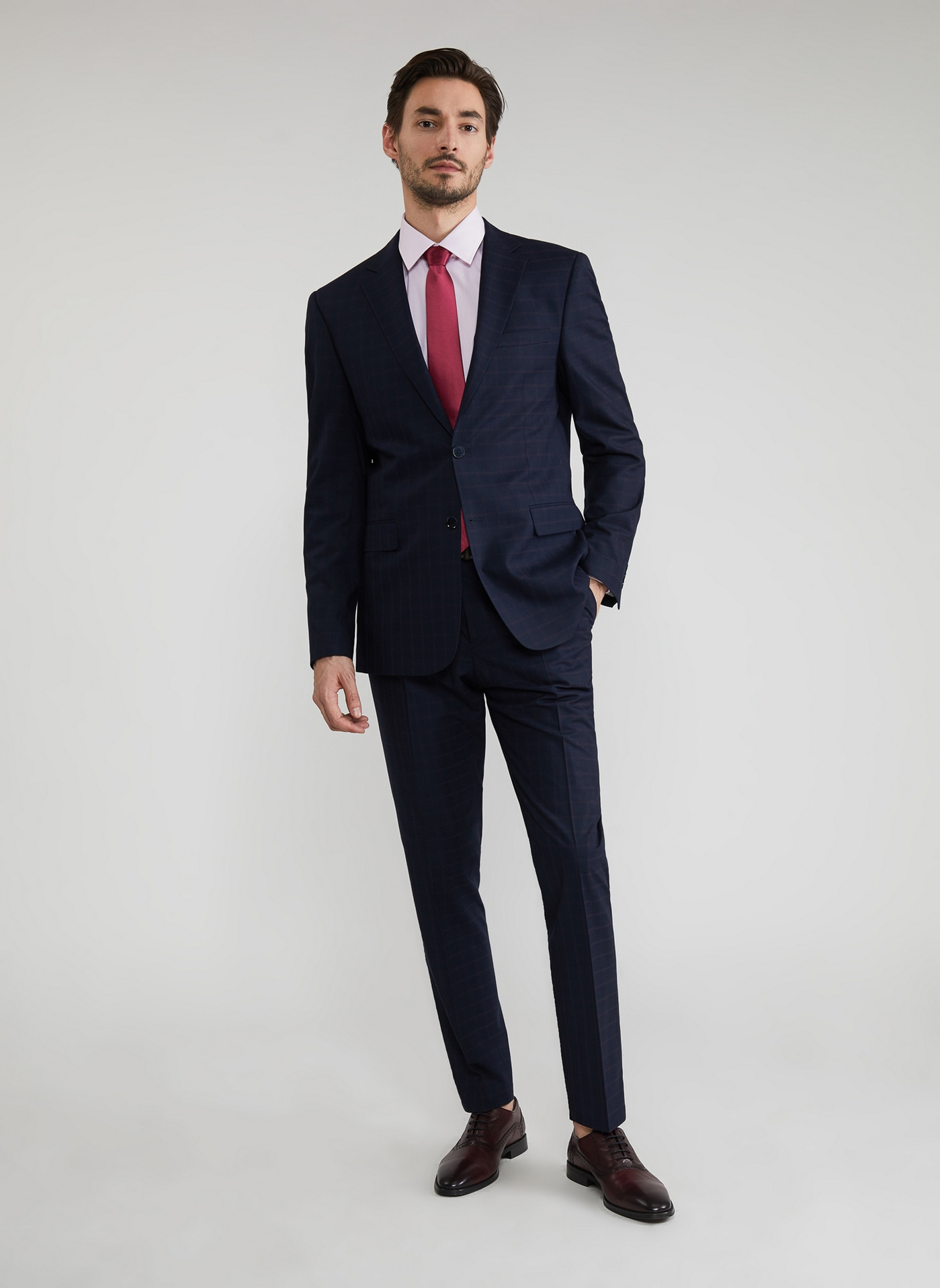 Granatowa marynarka garniturowa P22SF-3G-013-G-S - Pako Lorente