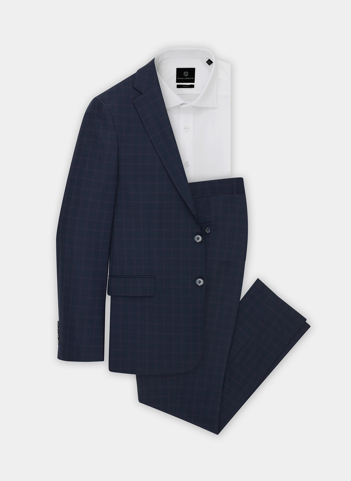 Granatowa marynarka garniturowa P22SF-3G-013-G-S - Pako Lorente