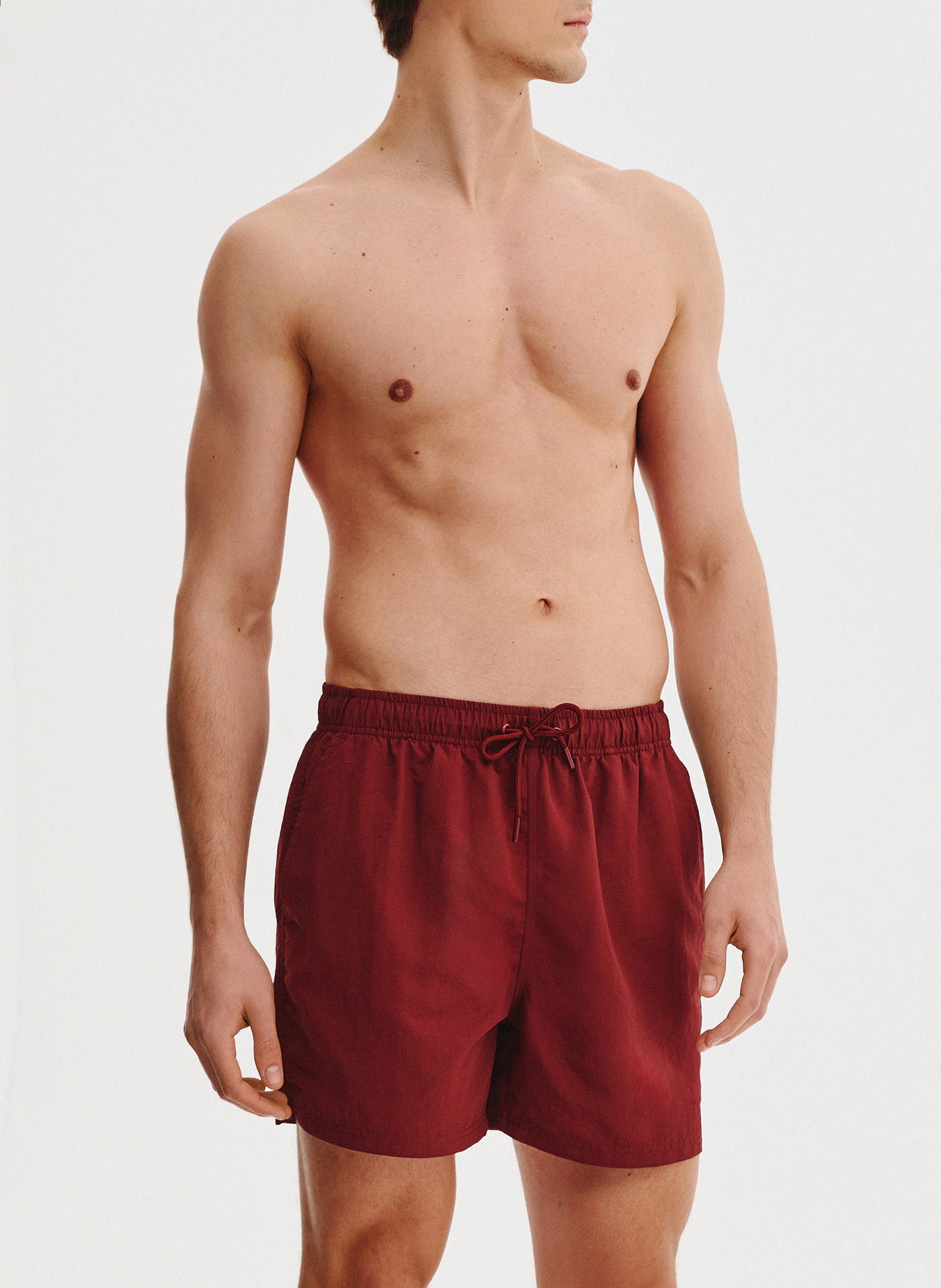 PAKO LORENTE - Szorty kąpielowe męskie w bordowym kolorze - Pako Lorente