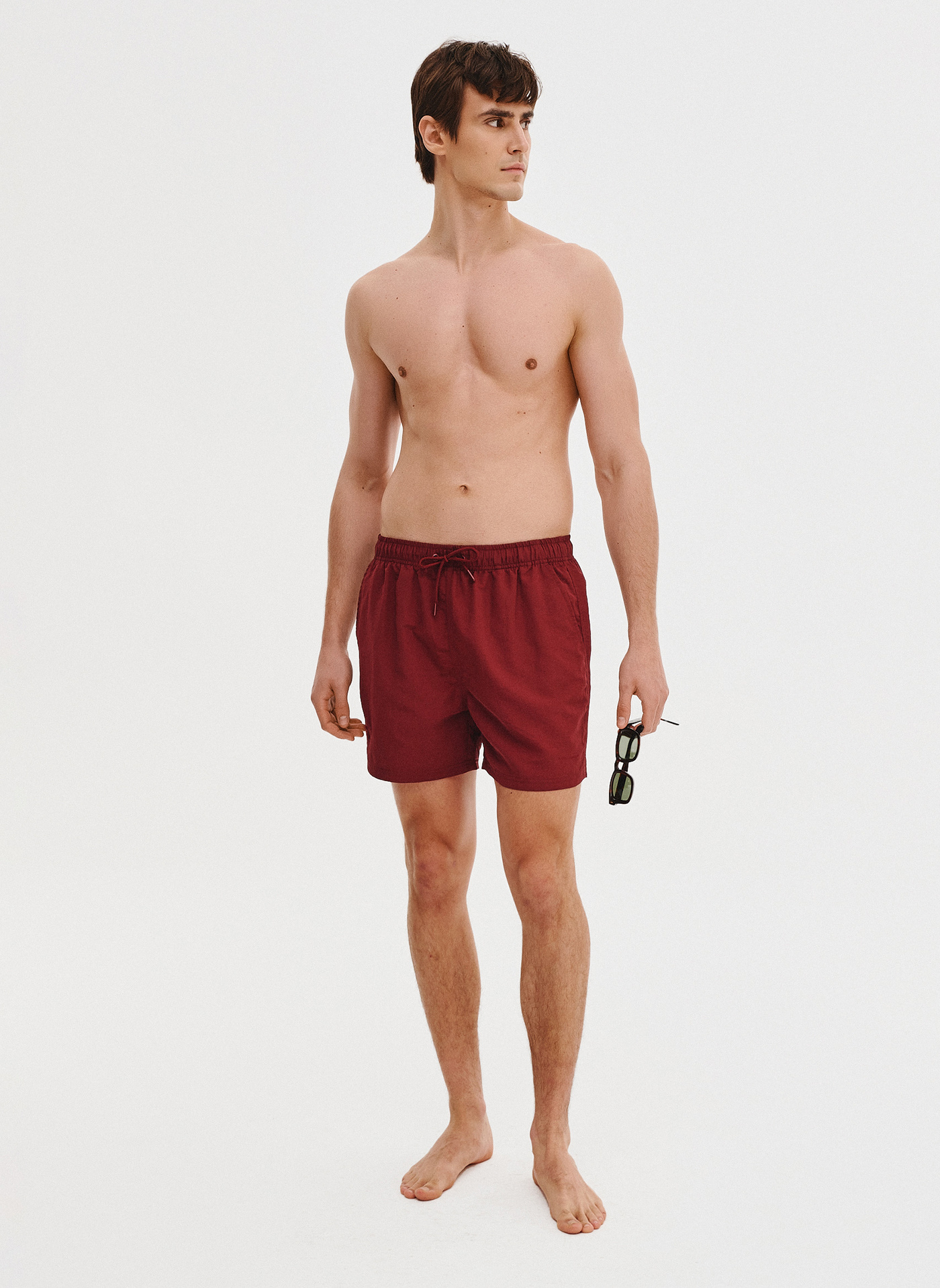 PAKO LORENTE - Szorty kąpielowe męskie w bordowym kolorze - Pako Lorente