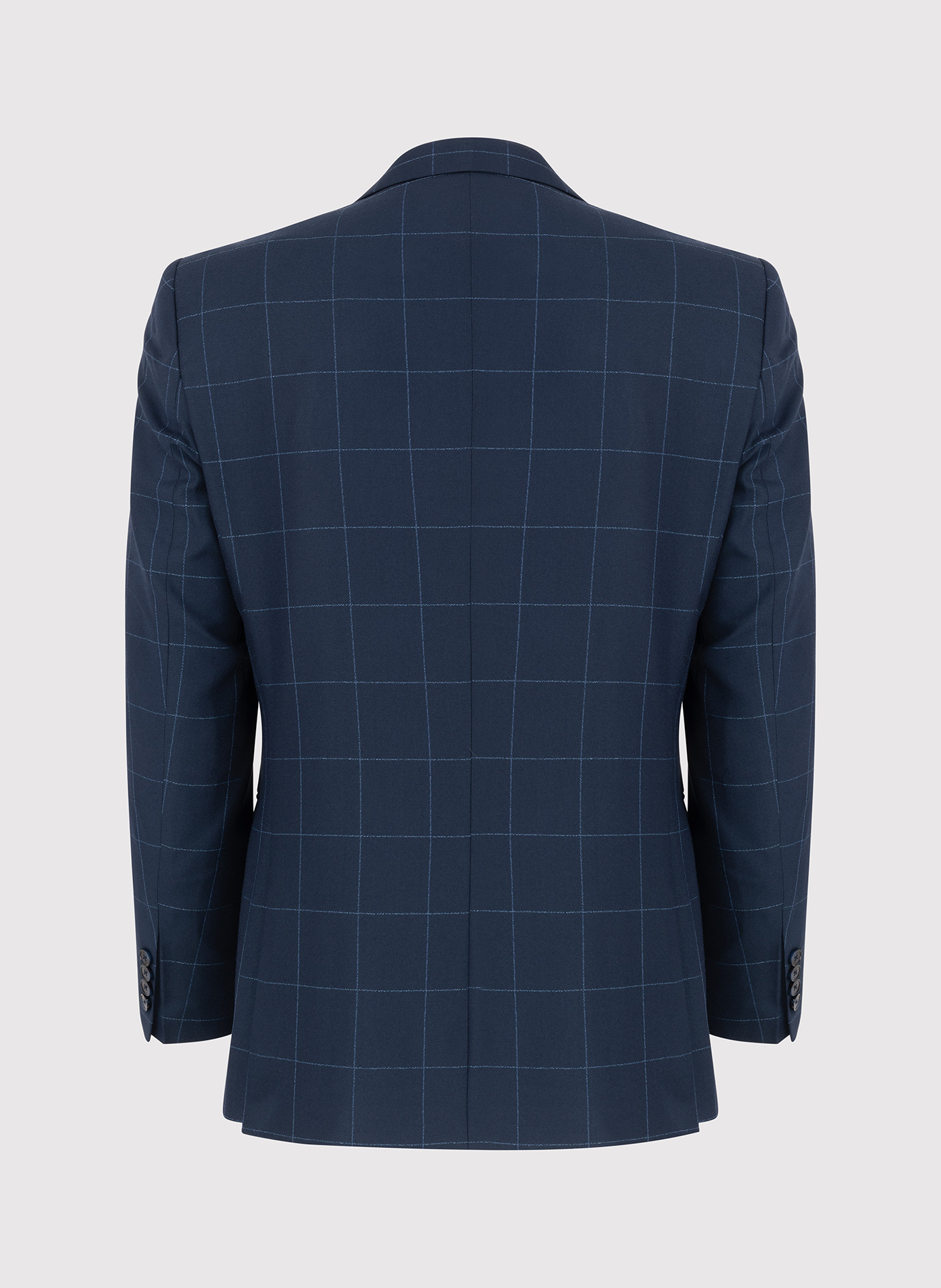 Granatowa marynarka w kratę Windowpane - Pako Lorente