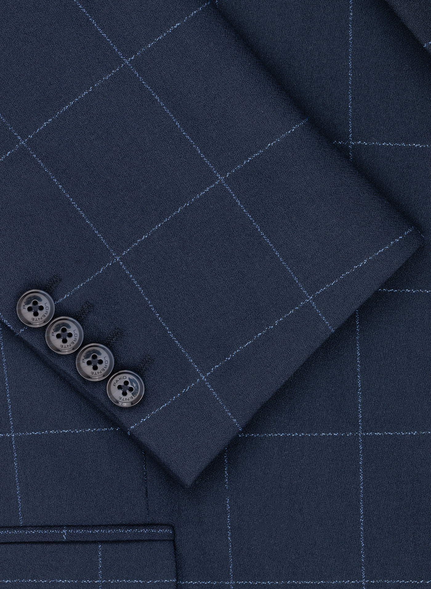 Granatowa marynarka w kratę Windowpane - Pako Lorente