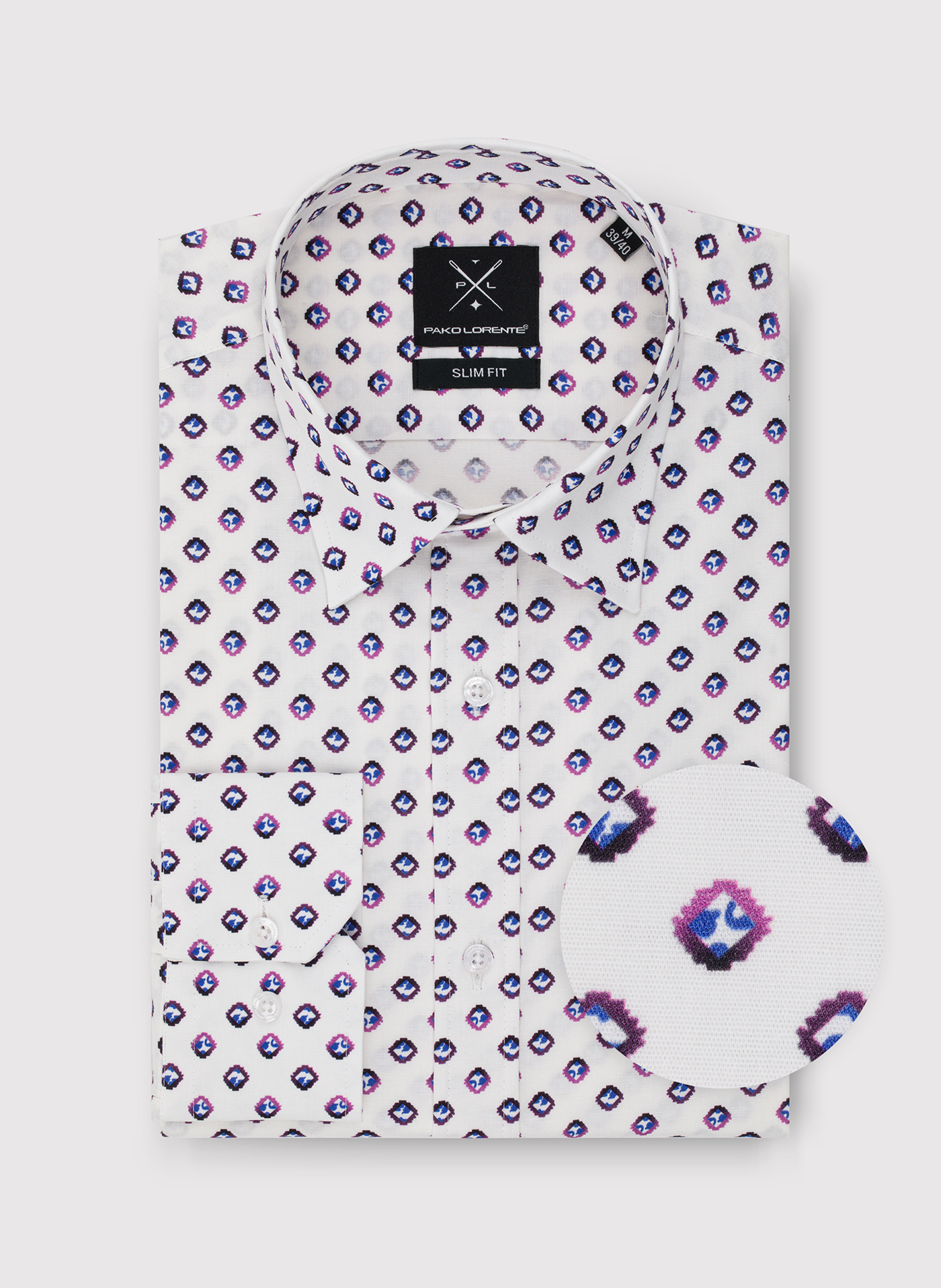 Koszula męska w mikrowzór - Pako Lorente