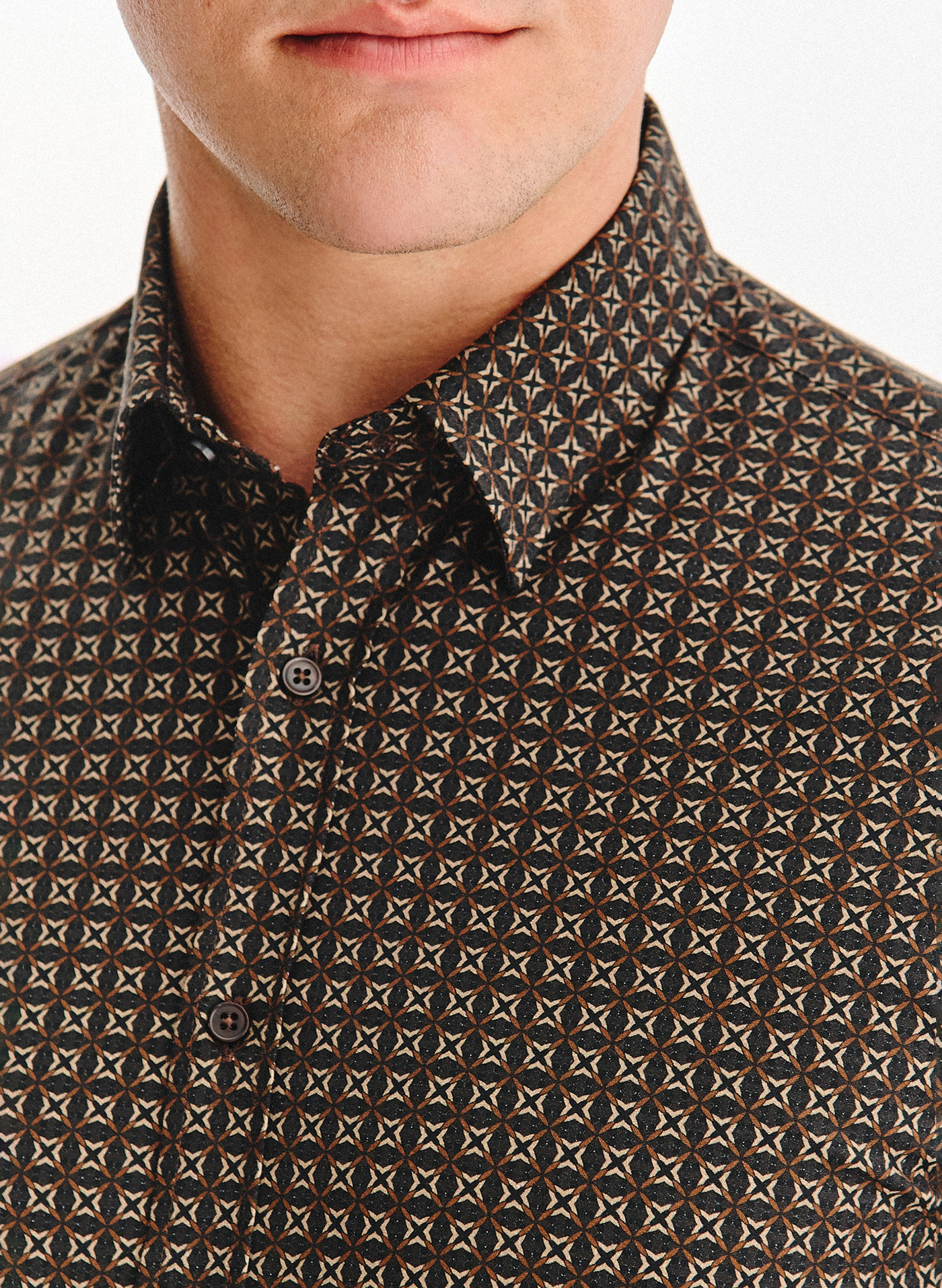 Brązowa koszula we wzór - Pako Lorente