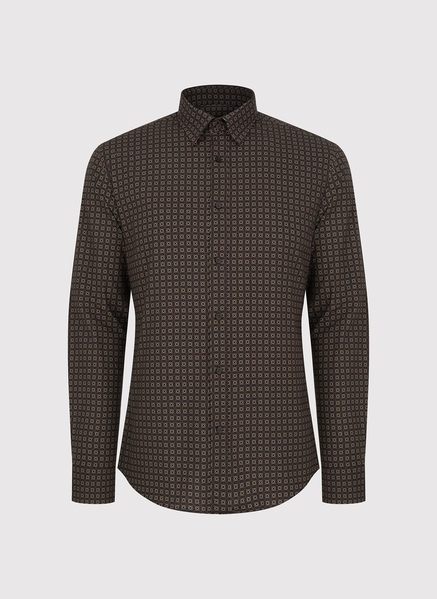 Brązowa koszula we wzór - Pako Lorente