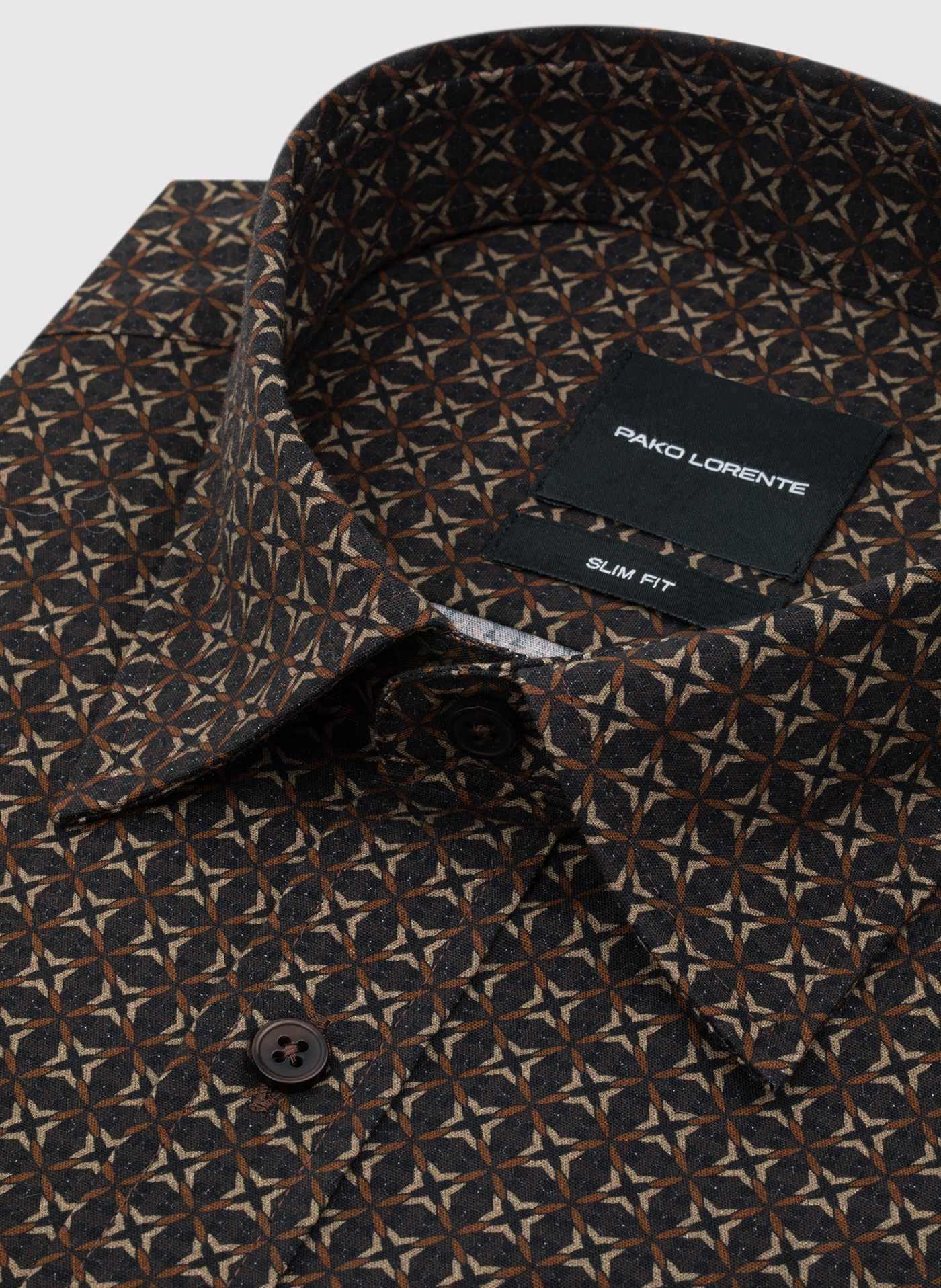 Brązowa koszula we wzór - Pako Lorente