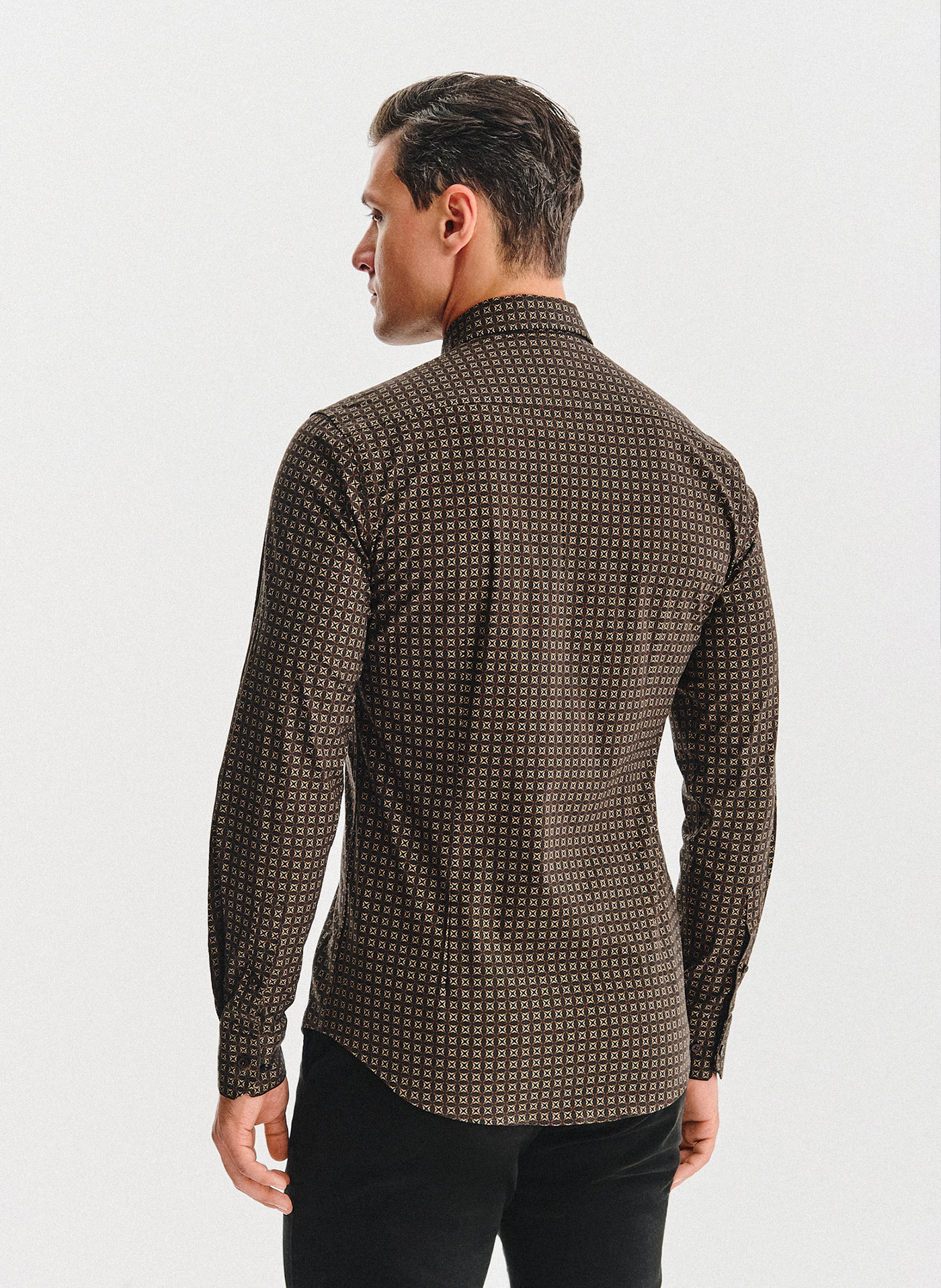 Brązowa koszula we wzór - Pako Lorente