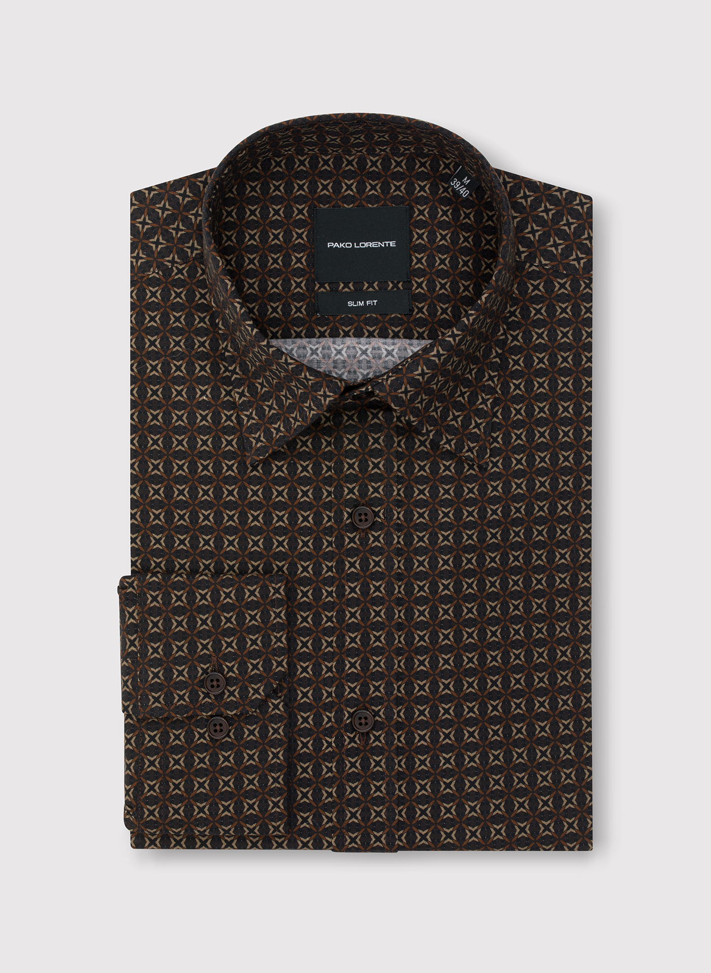 Brązowa koszula we wzór - Pako Lorente