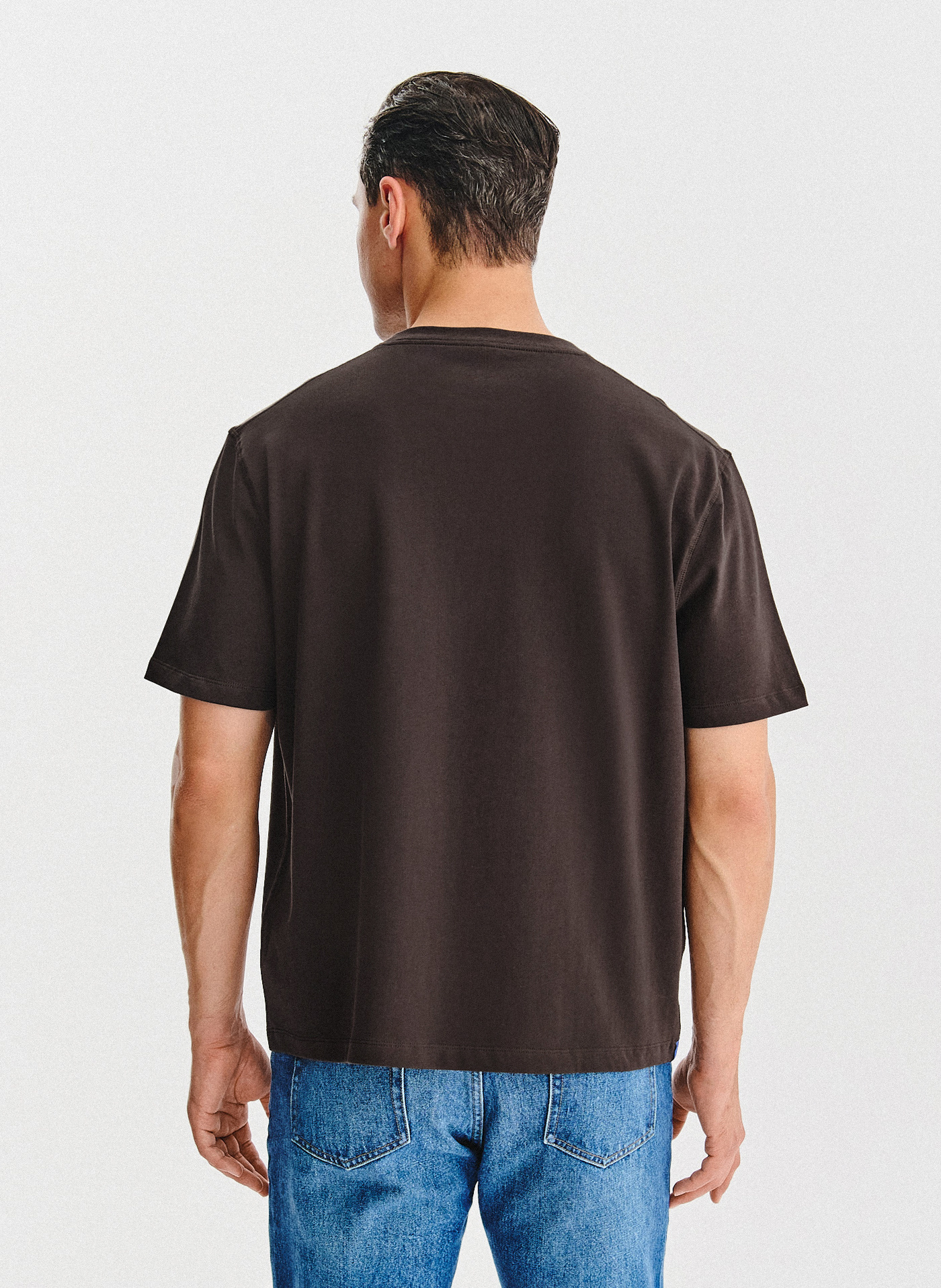 PAKO LORENTE - Brązowy t-shirt oversize - Pako Lorente