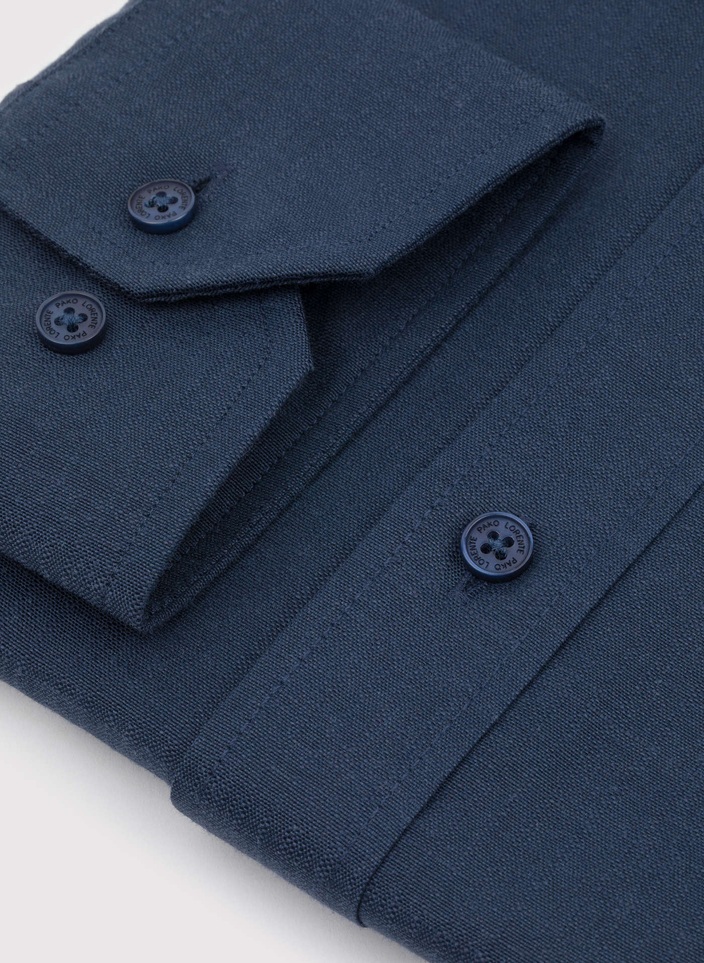 PAKO LORENTE - Granatowa koszula męska melanż - Pako Lorente