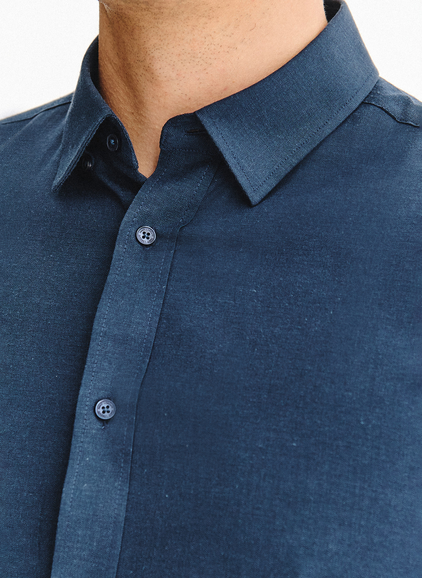 PAKO LORENTE - Granatowa koszula męska melanż - Pako Lorente