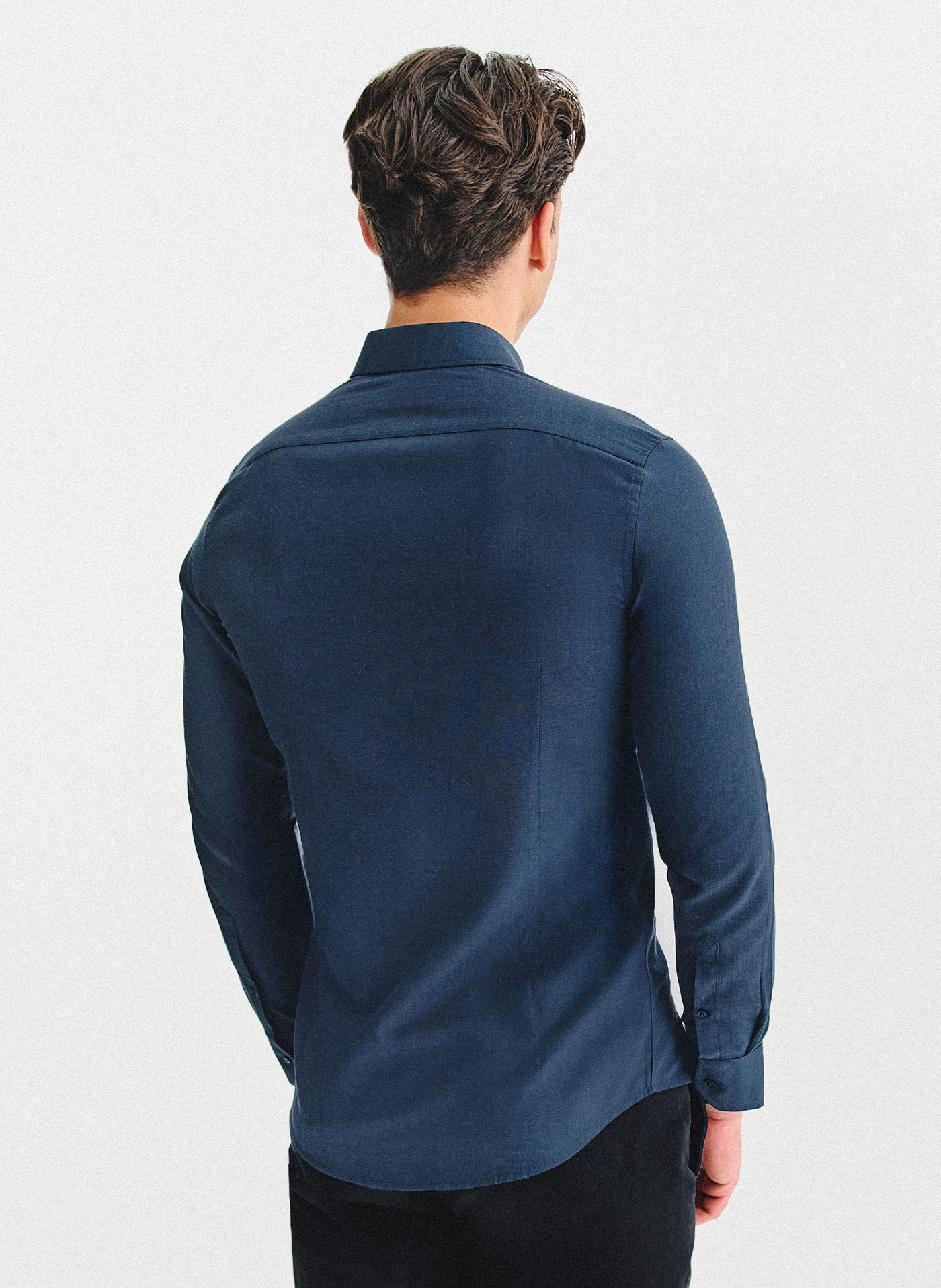 PAKO LORENTE - Granatowa koszula męska melanż - Pako Lorente