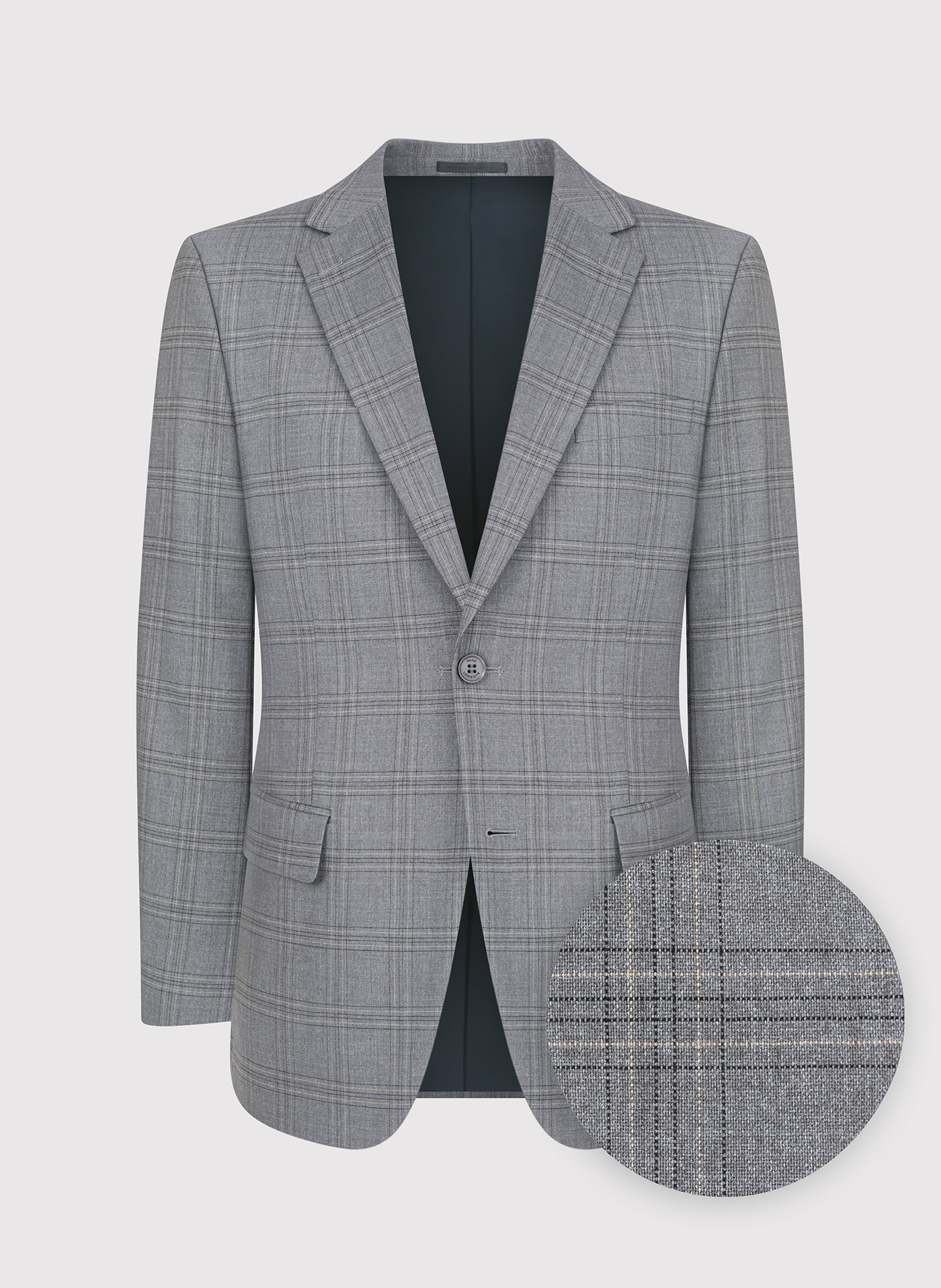 Szara marynarka casualowa w kratę - Pako Lorente