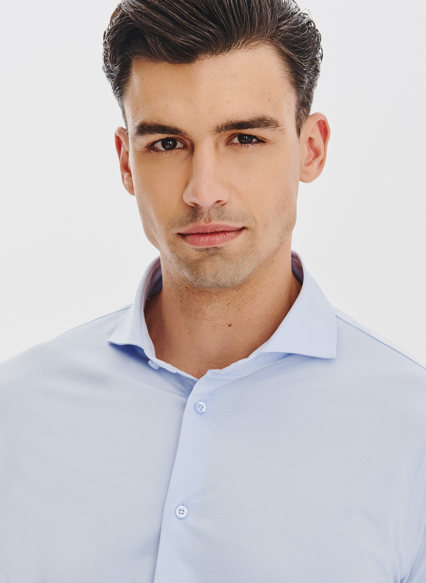 Jasnoniebieska koszula z dzianiny - Pako Lorente