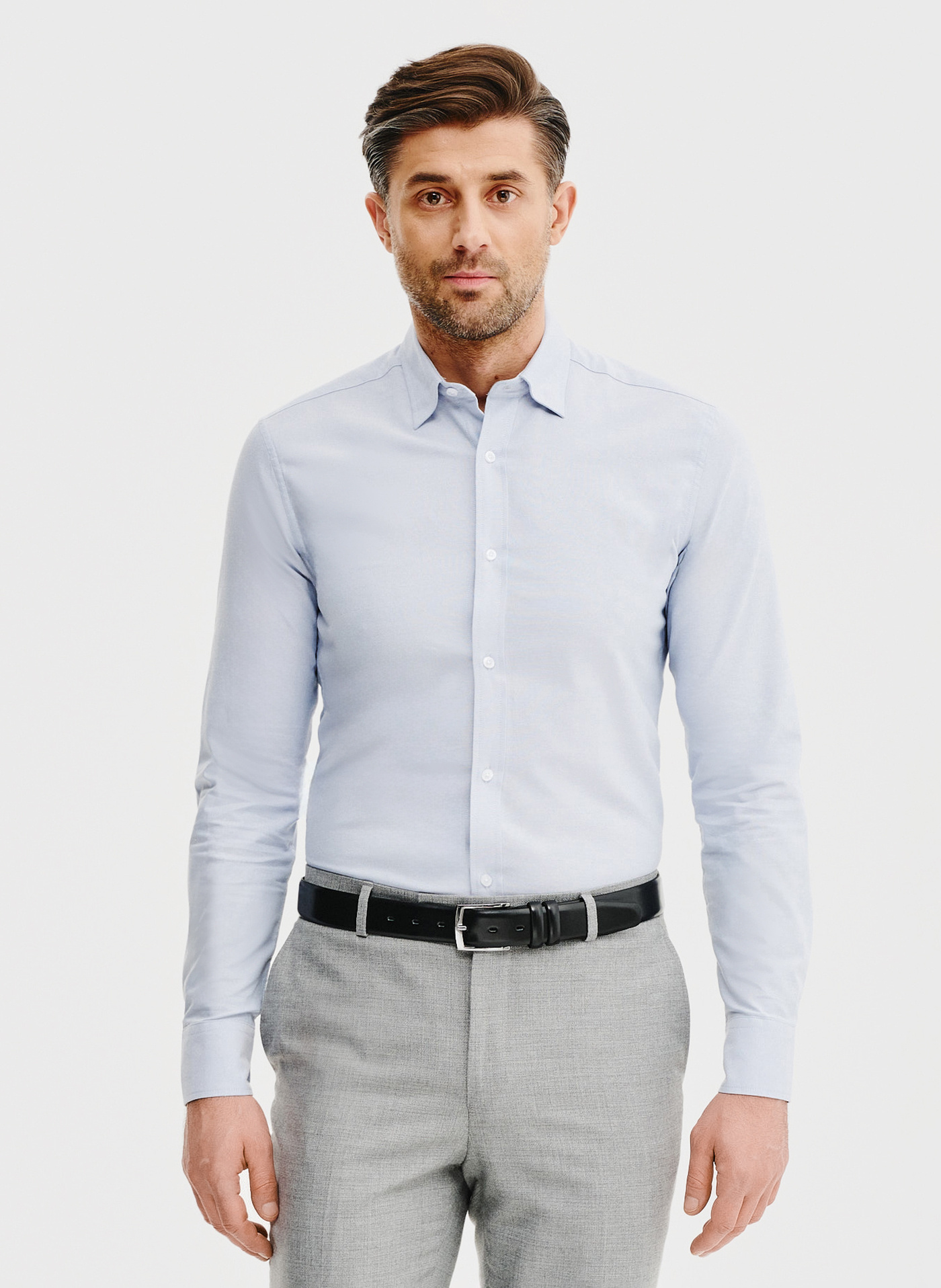 Niebieska bawełniana koszula męska - Pako Lorente