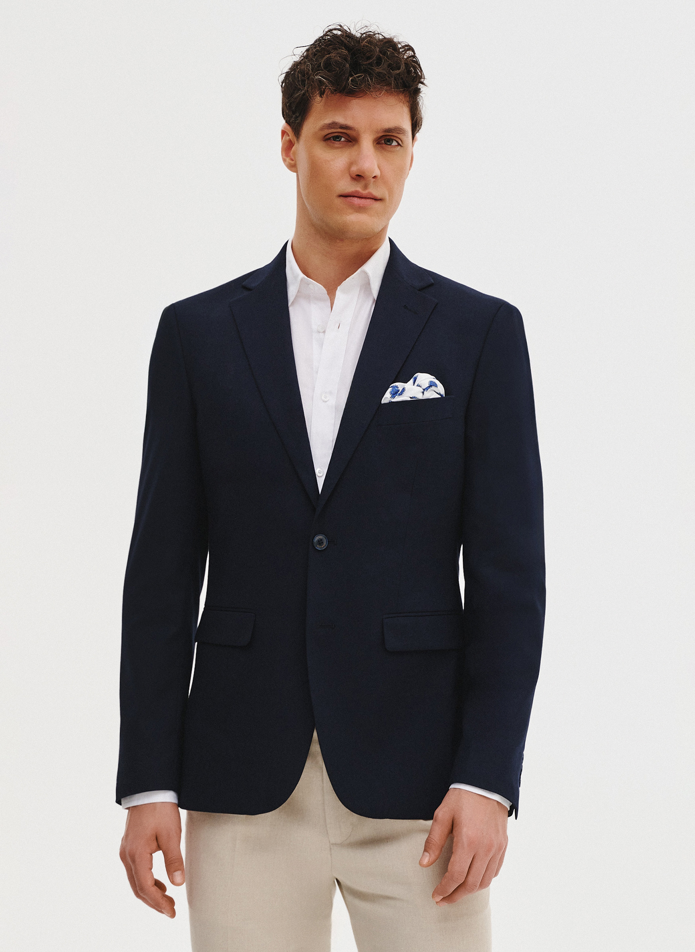 PAKO LORENTE - Granatowa marynarka męska - Pako Lorente