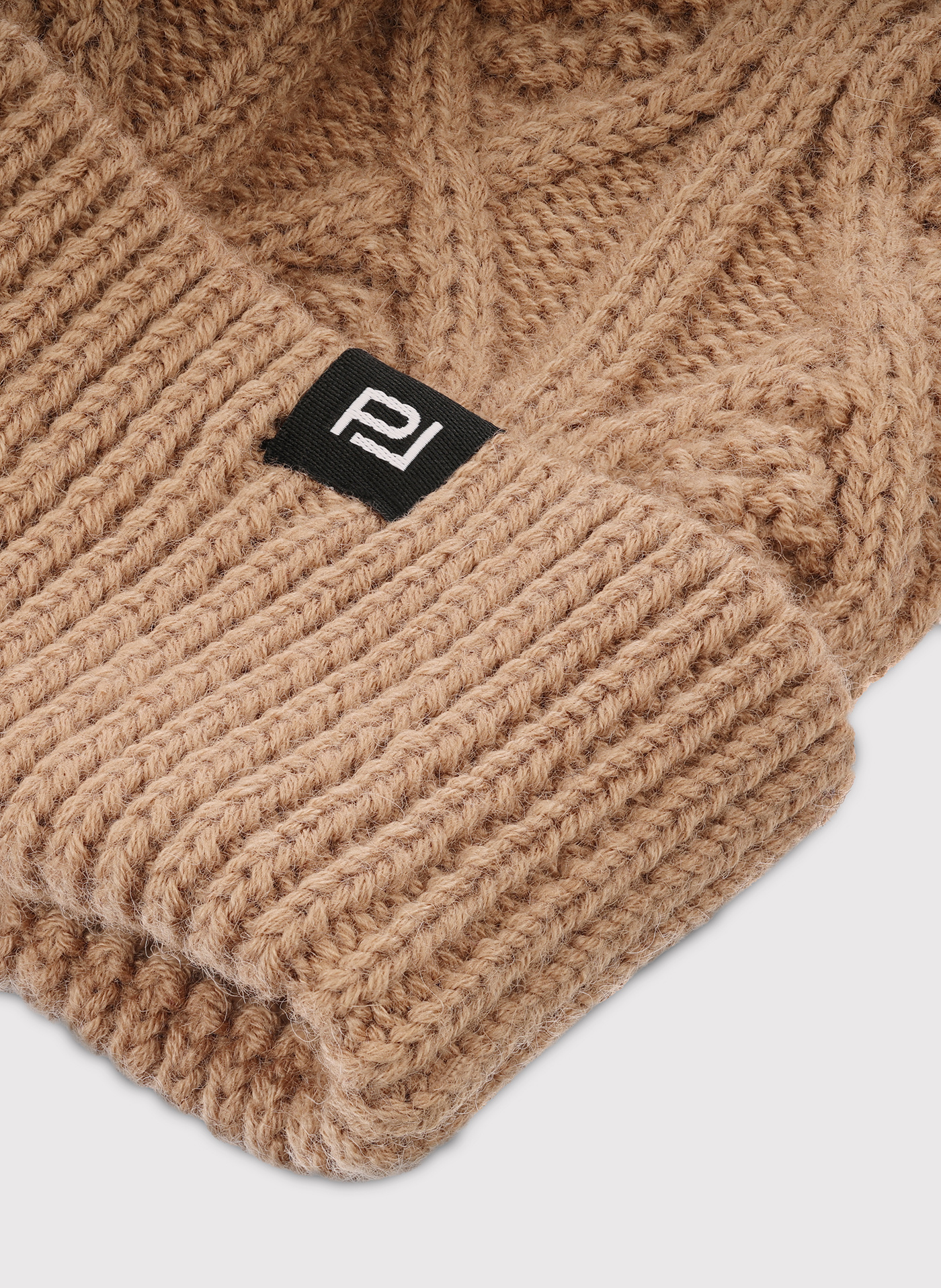 Beżowa czapka męska z wełną - Pako Lorente