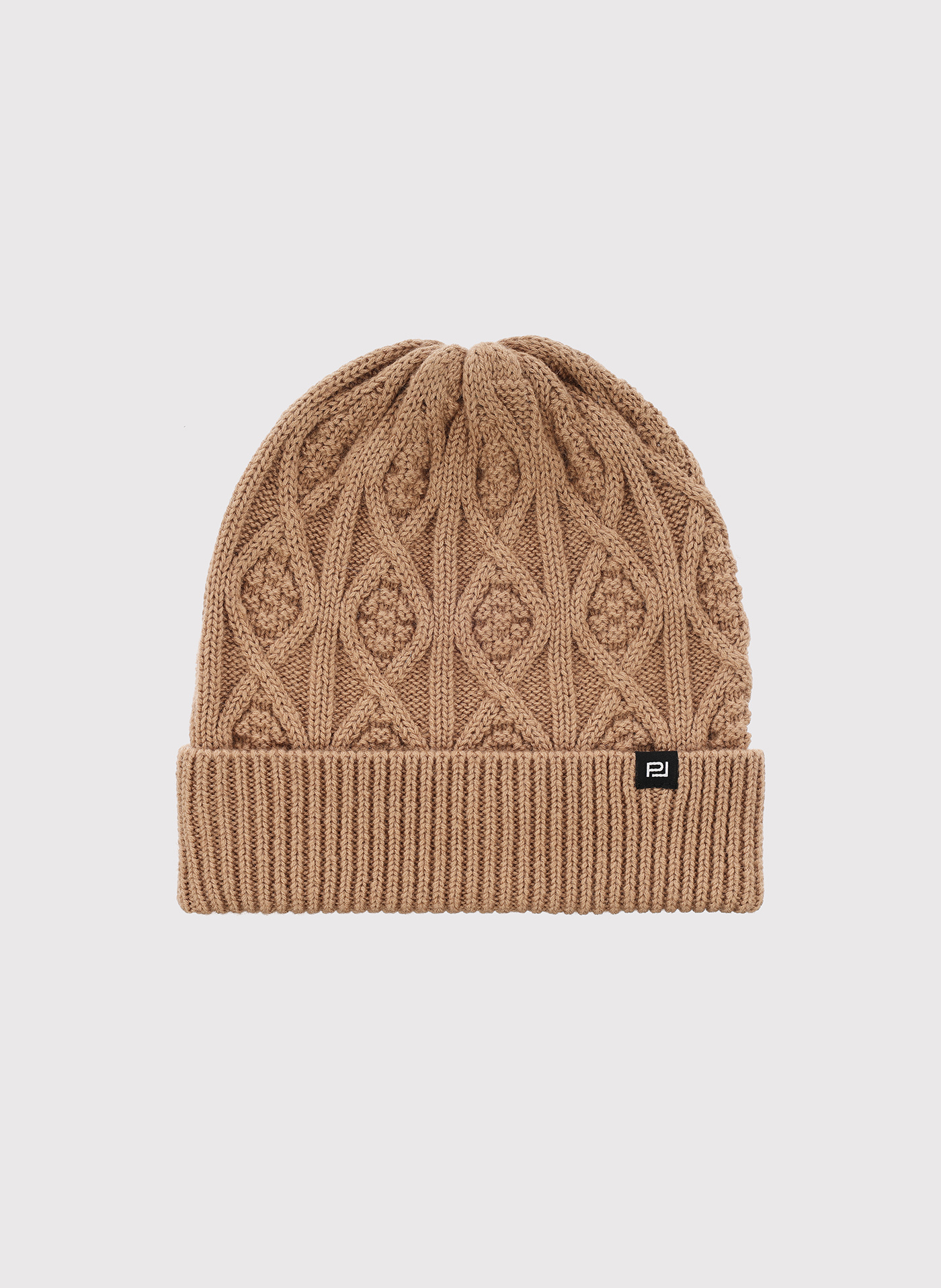 Beżowa czapka męska z wełną - Pako Lorente