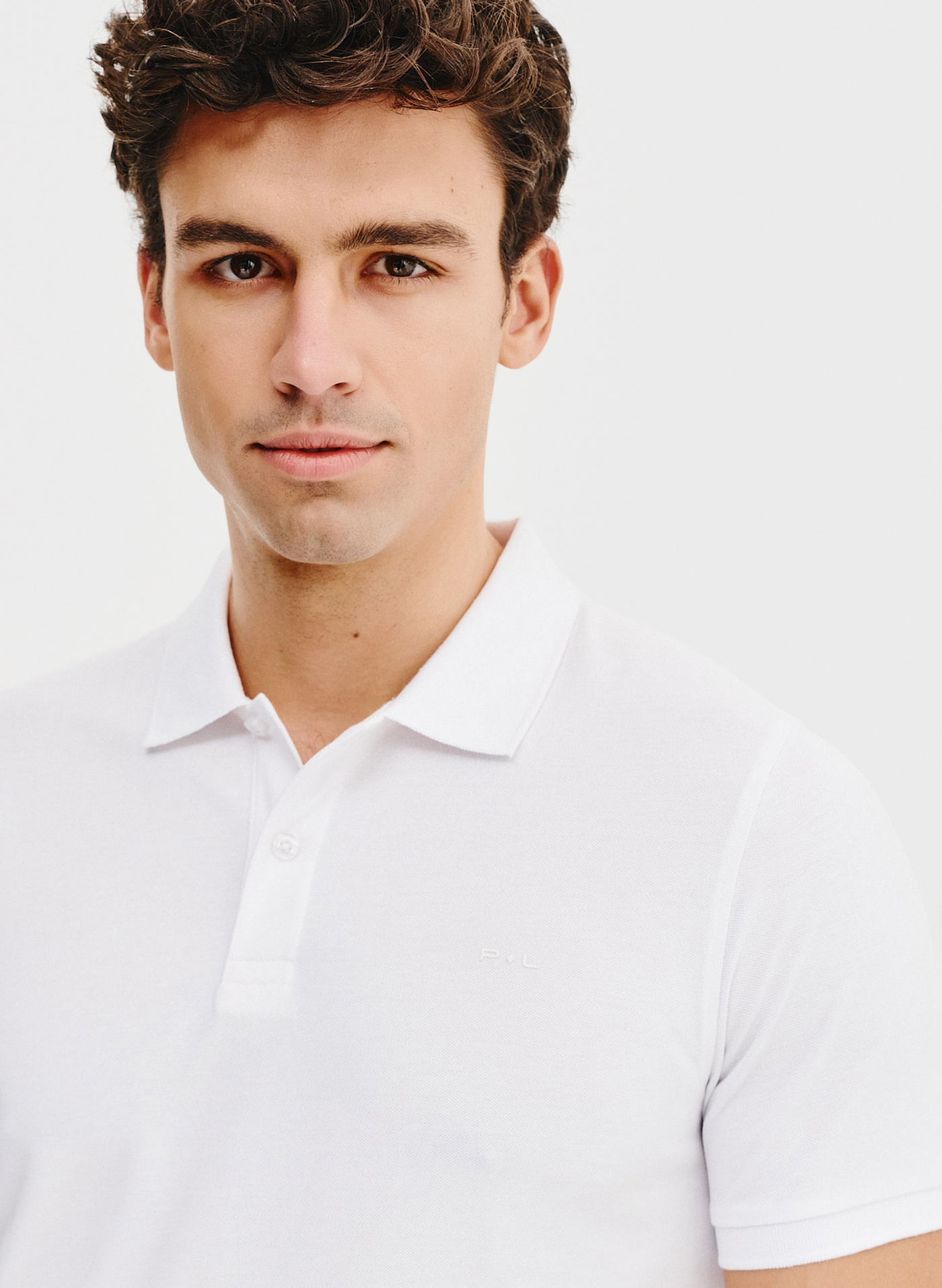 Biały t-shirt polo - Pako Lorente