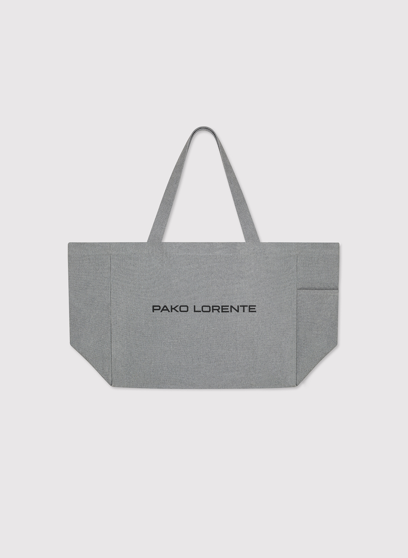 PAKO LORENTE - Szara duża torba materiałowa unisex - Pako Lorente
