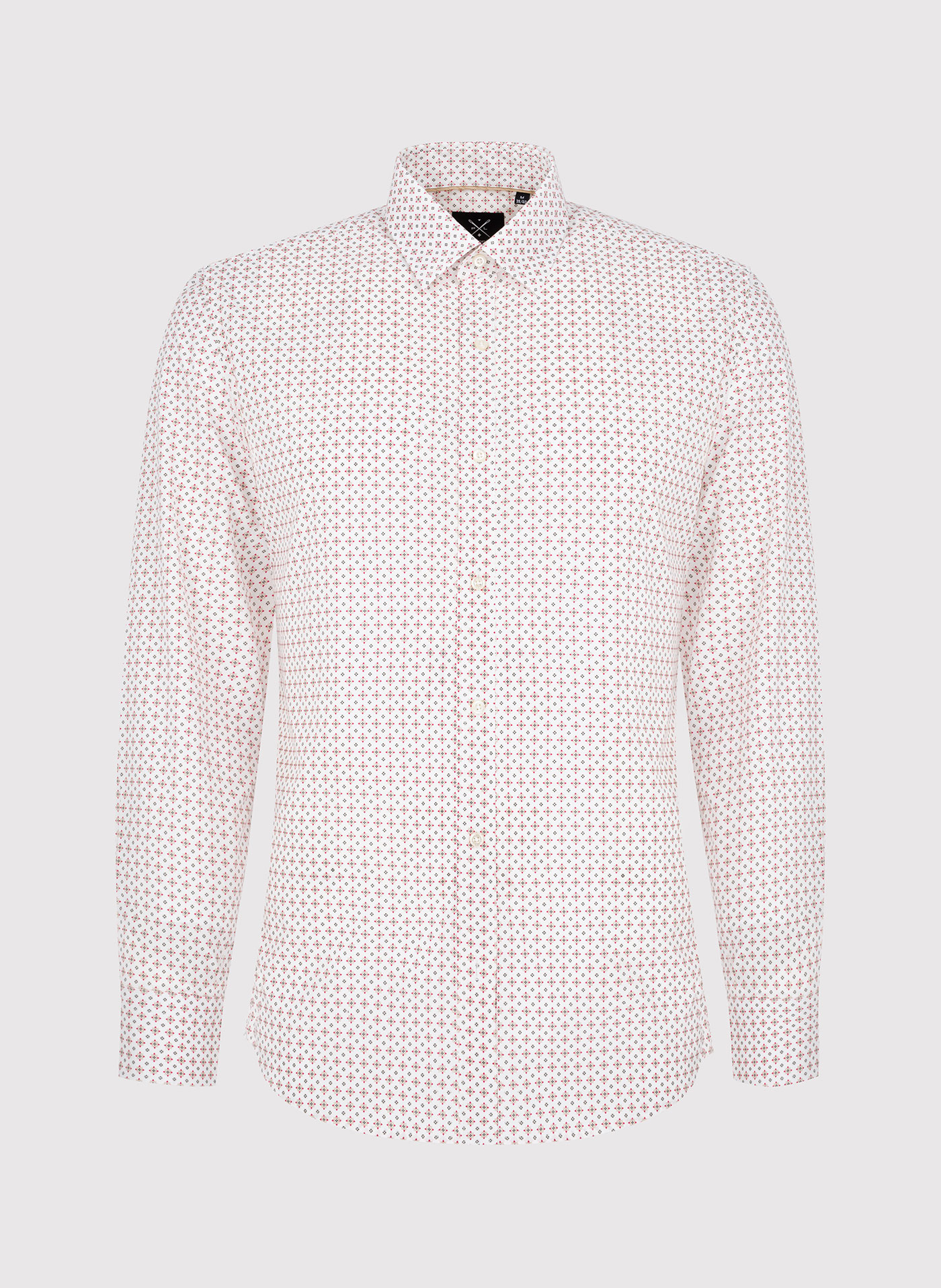 Biała koszula w mikrowzór - Pako Lorente
