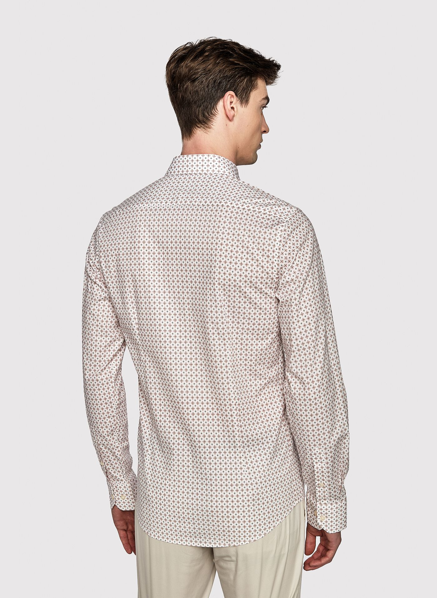 Biała koszula w mikrowzór - Pako Lorente