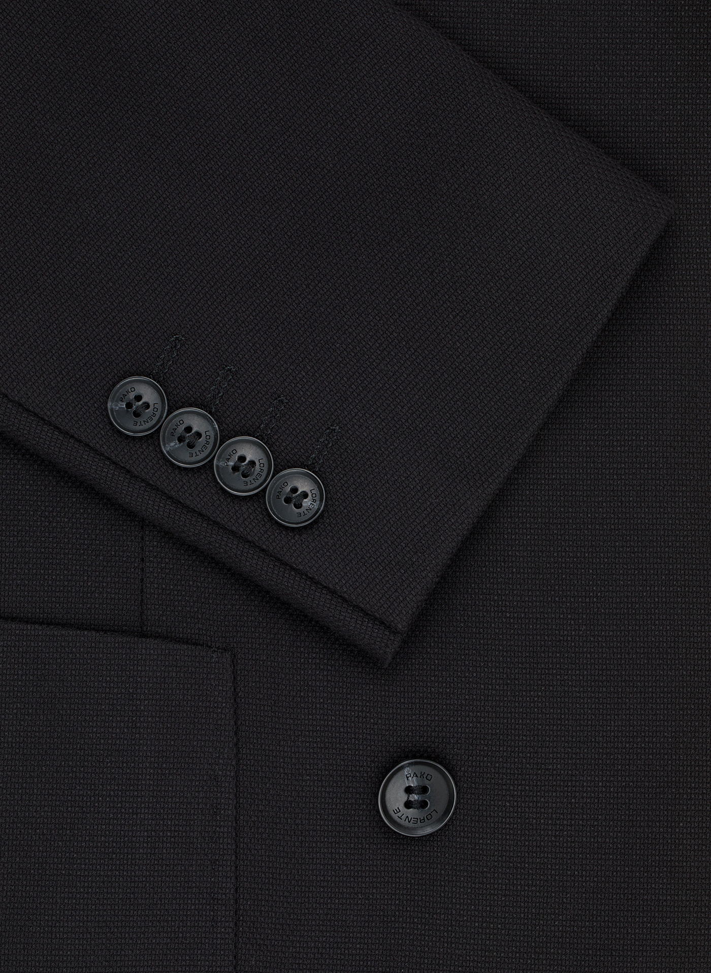 Czarna dwurzędowa marynarka męska - Pako Lorente