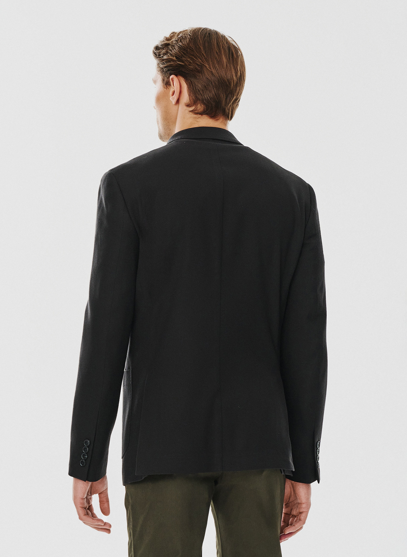 Czarna dwurzędowa marynarka męska - Pako Lorente