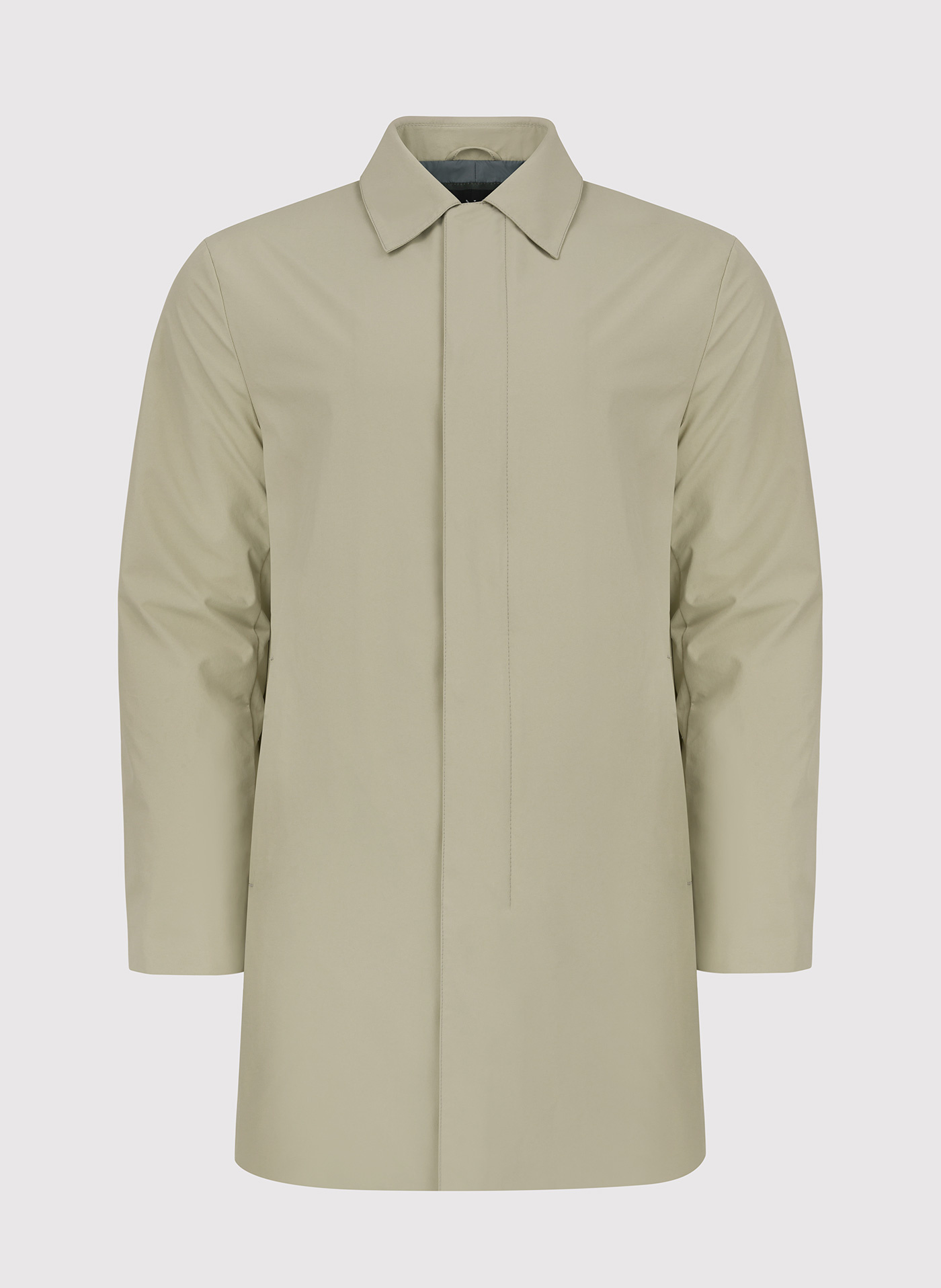 Beżowy klasyczny płaszcz męski P24SF-7X-002-E-0 - Pako Lorente - Pako Lorente