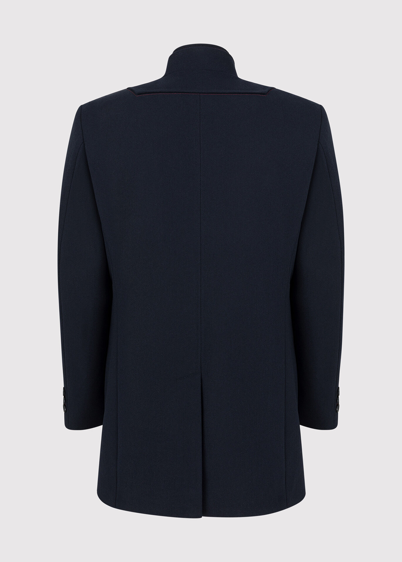 Granatowy płaszcz męski z podwójnym kołnierzem - Pako Lorente