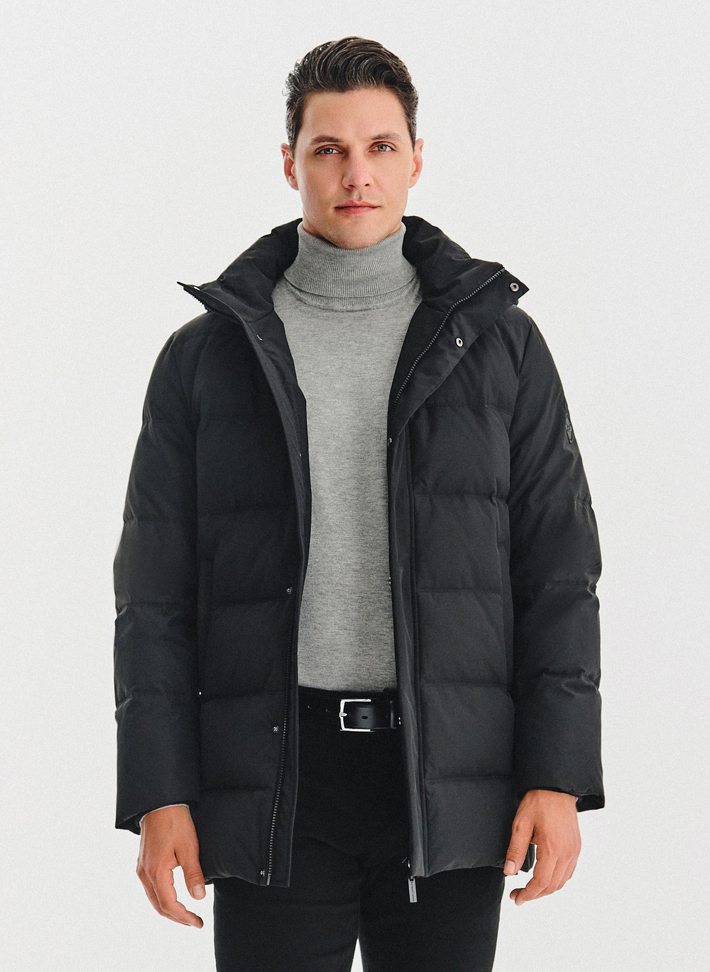 Czarna puchowa kurtka męska - Pako Lorente