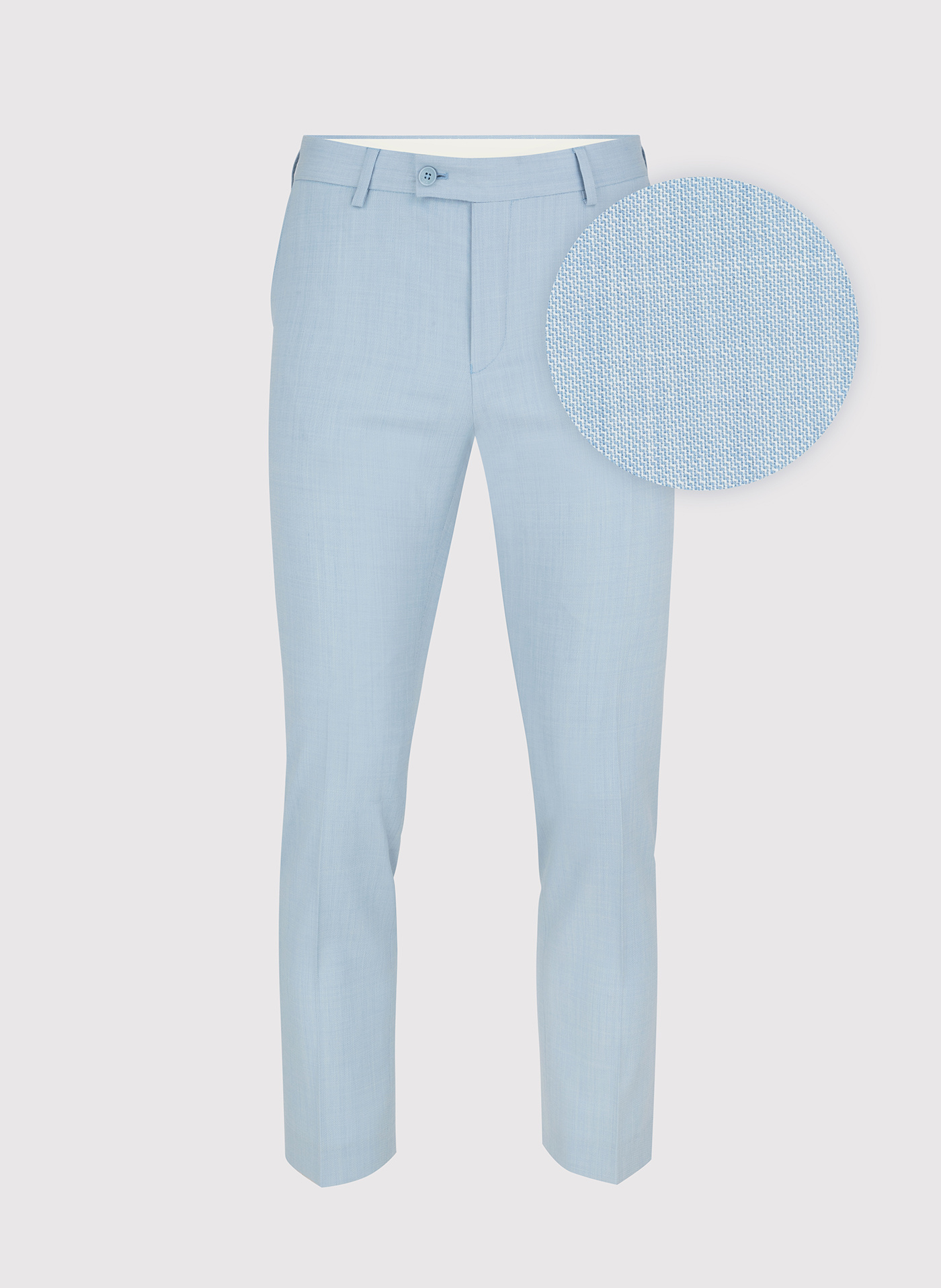 Gładkie błękitne spodnie garniturowe - Pako Lorente