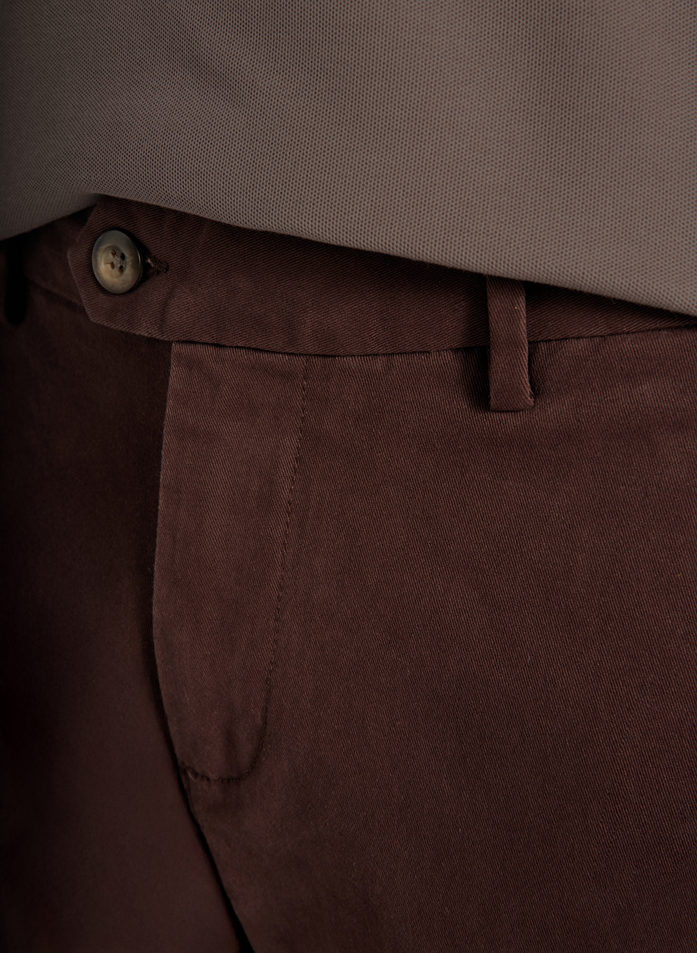 PAKO LORENTE - Brązowe spodnie chino z bawełną - Pako Lorente