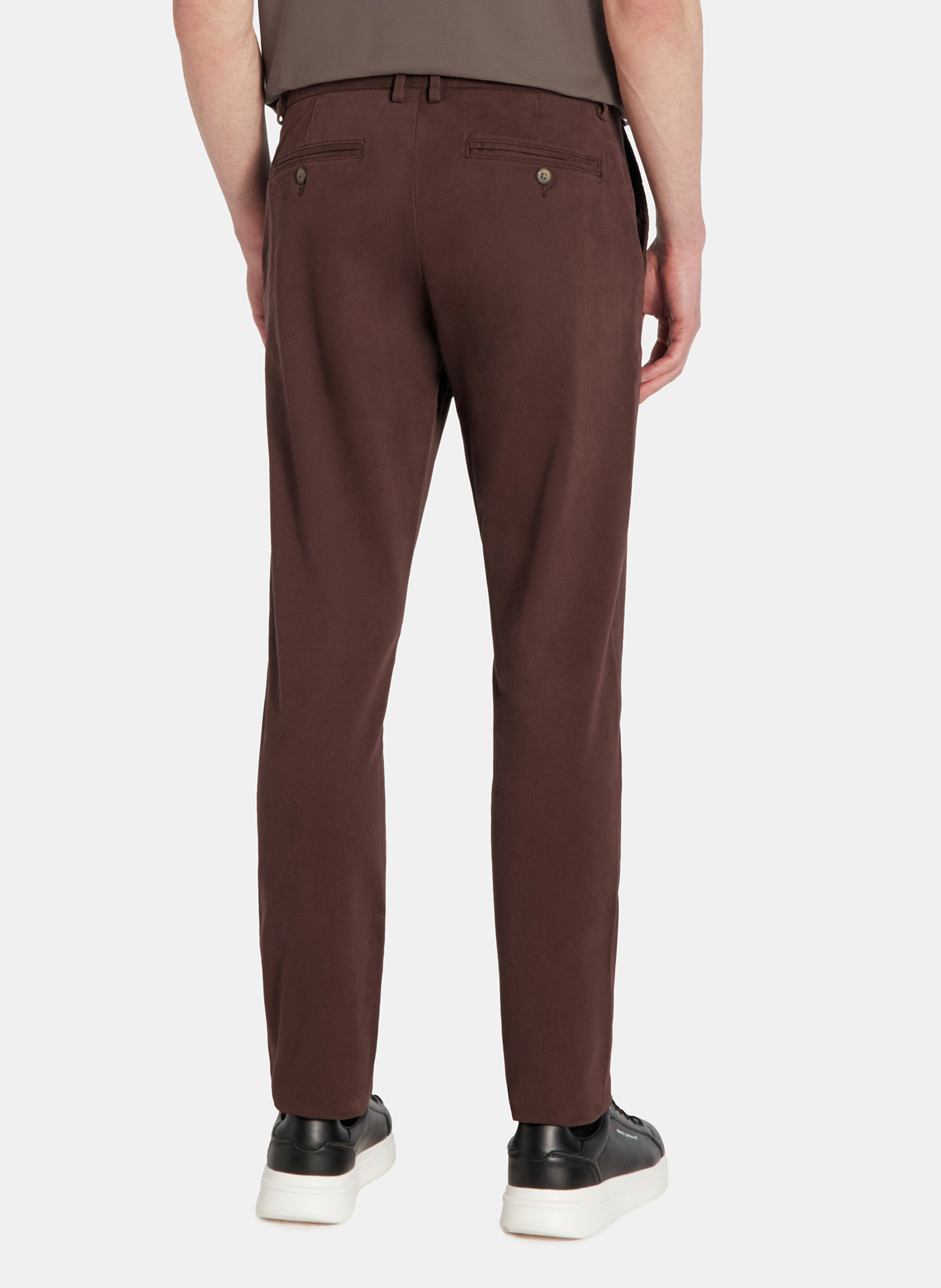 PAKO LORENTE - Brązowe spodnie chino z bawełną - Pako Lorente