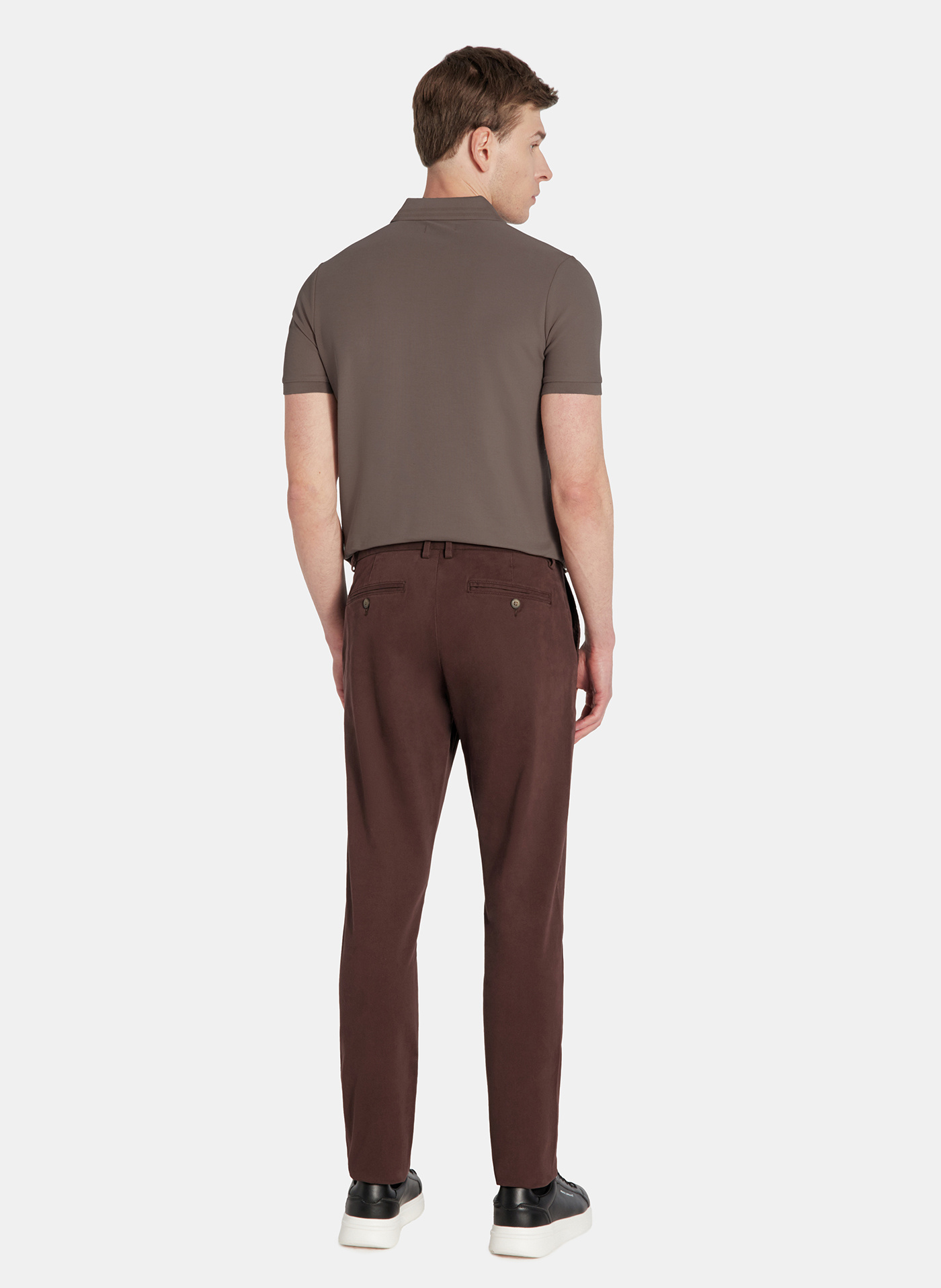 PAKO LORENTE - Brązowe spodnie chino z bawełną - Pako Lorente